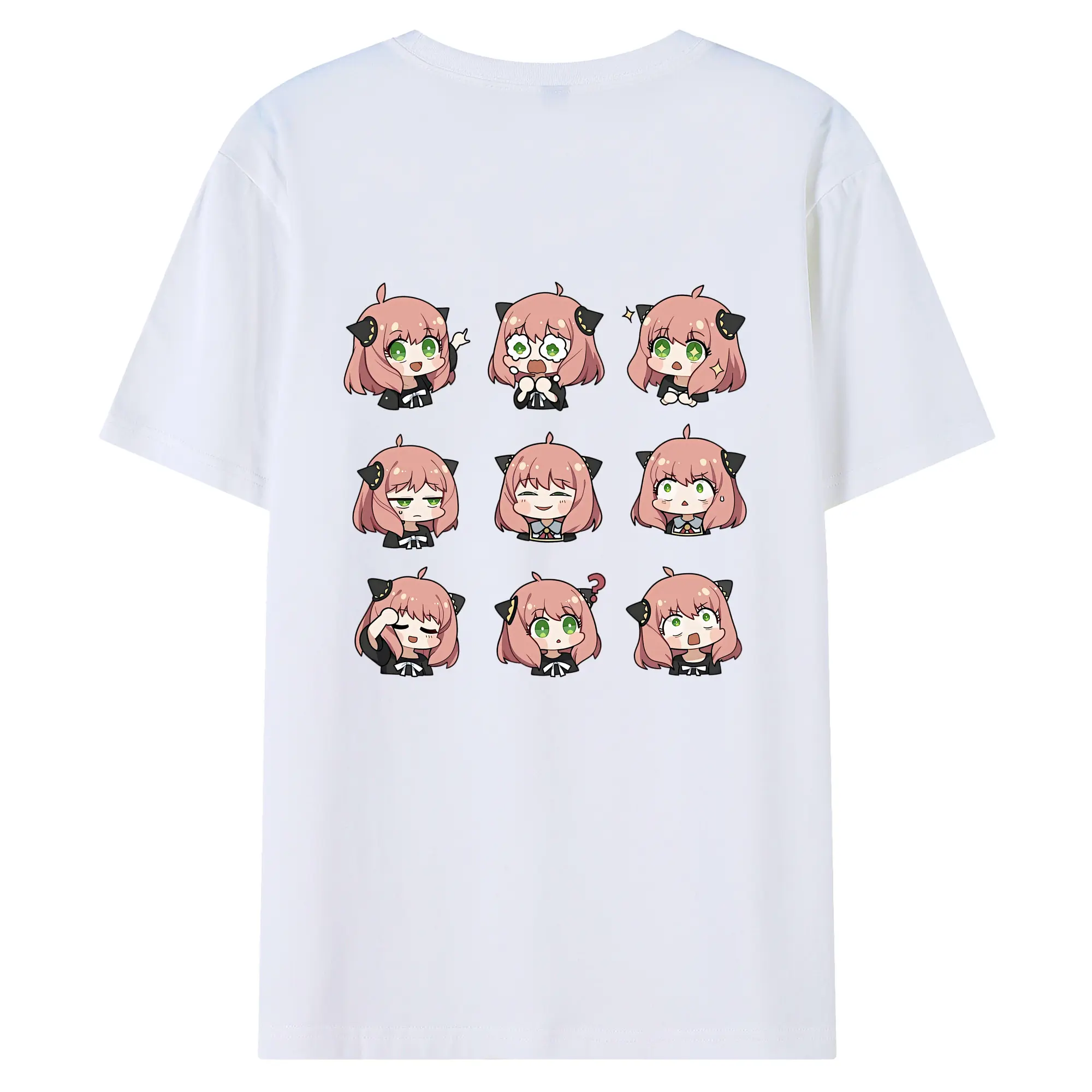 スパイファミリー グッズ,アーニャ・フォージャー（Anya Forger） - 綿100％ 半袖Tシャツ ・ バックプリント ・ 快適 通気性 ・ 日常使い 散歩 スポーツ用
