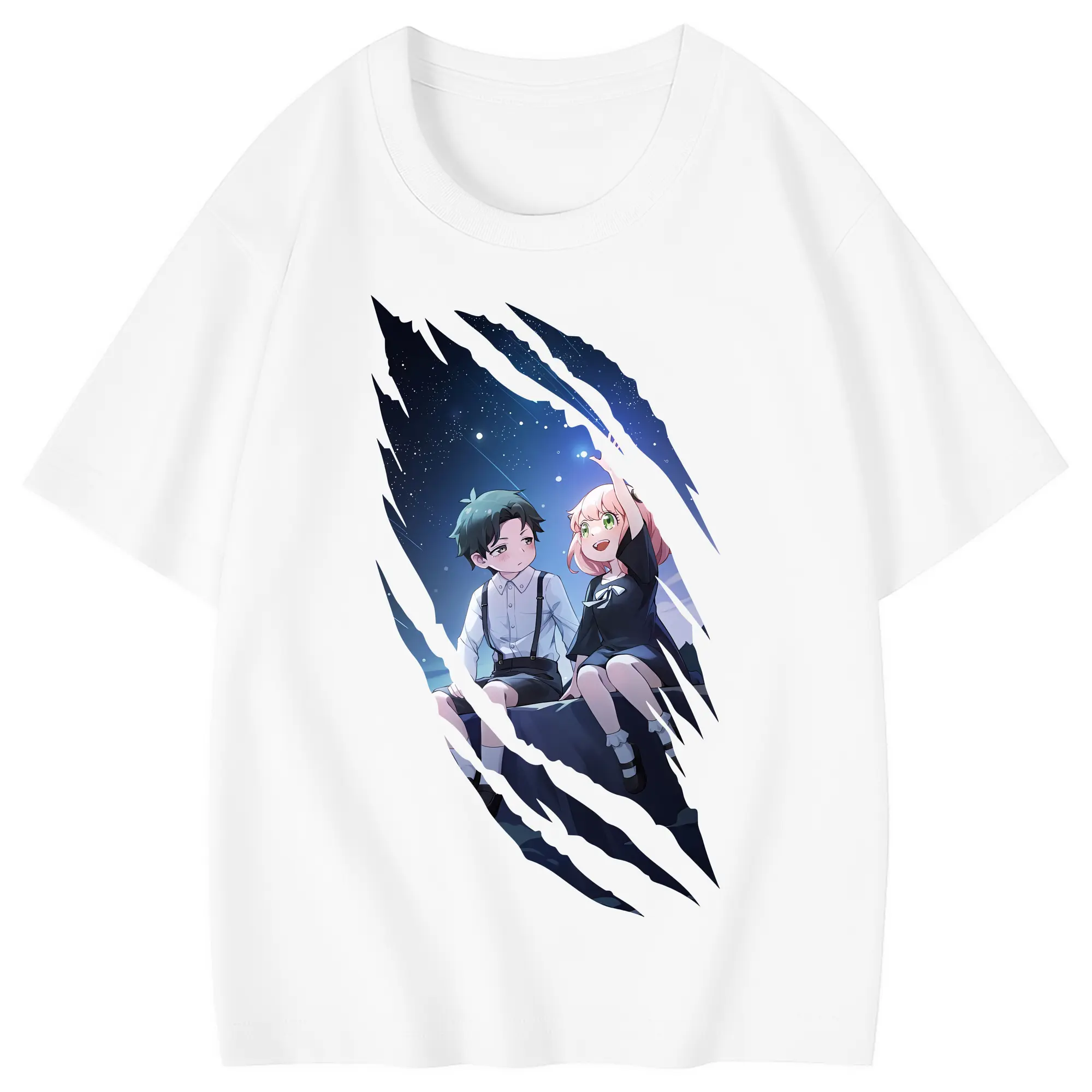 スパイファミリー グッズ,アーニャ・フォージャー（Anya Forger） - 綿100％ キッズTシャツ ・ フロントプリント ・ 快適 通気性 ・ スポーツ カジュアル 散歩用