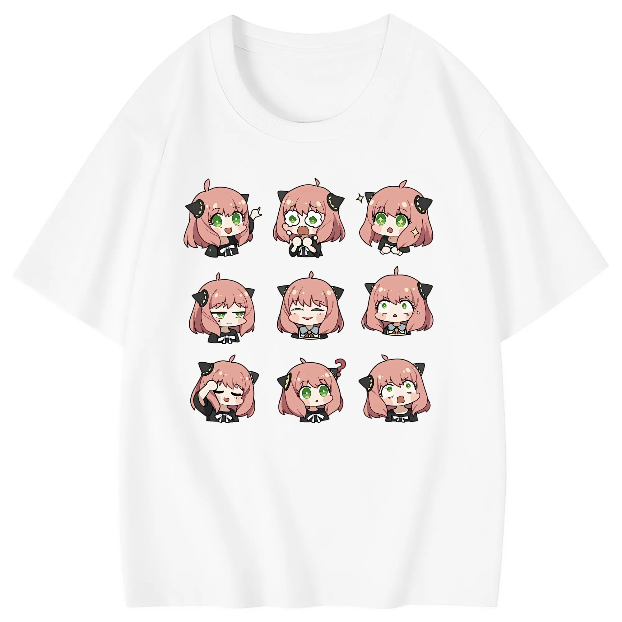 スパイファミリー グッズ,アーニャ・フォージャー（Anya Forger） - 綿100％ キッズTシャツ ・ フロントプリント ・ 快適 通気性 ・ スポーツ カジュアル 散歩用