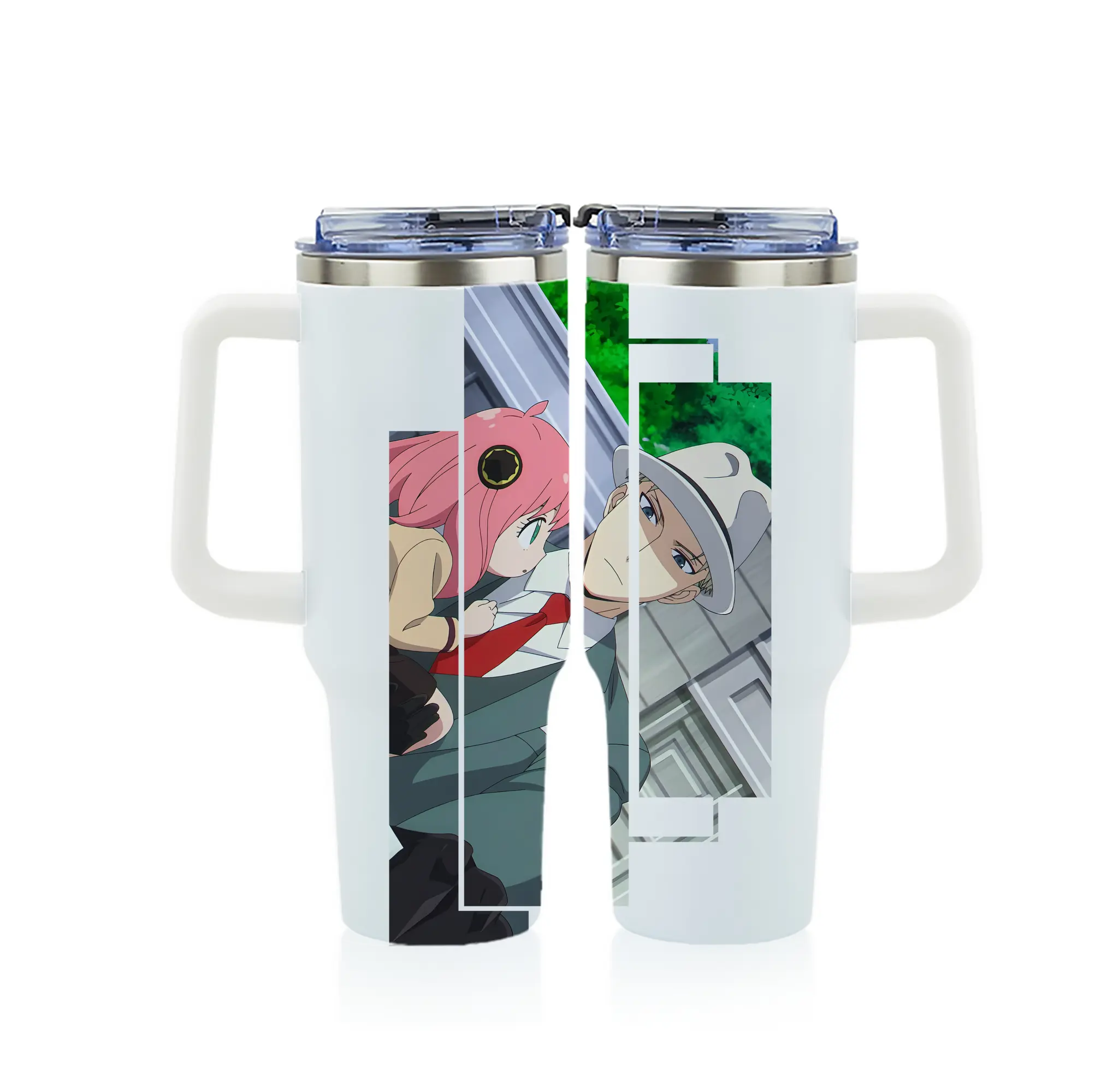 スパイファミリー グッズ,ロイド・フォージャー（Loid Forger） - 1200mL フルプリント車用タンブラー ・ 304ステンレス 内側 ・ 201ステンレス 外側 ・ 保温 保冷 ・ 通勤 ドライブ アウトドア用