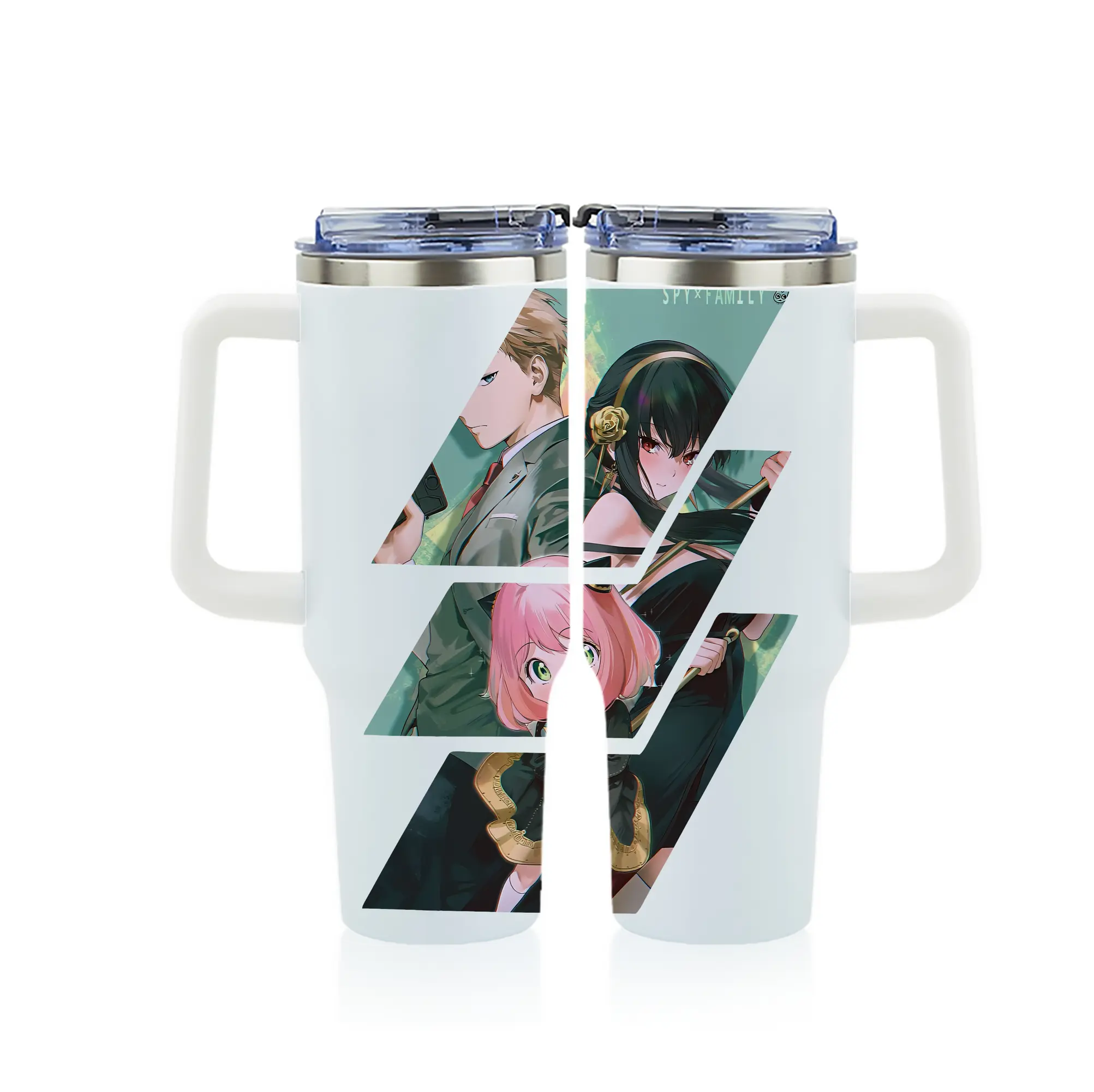 スパイファミリー グッズ,ロイド・フォージャー（Loid Forger） - 1200mL フルプリント車用タンブラー ・ 304ステンレス 内側 ・ 201ステンレス 外側 ・ 保温 保冷 ・ 通勤 ドライブ アウトドア用