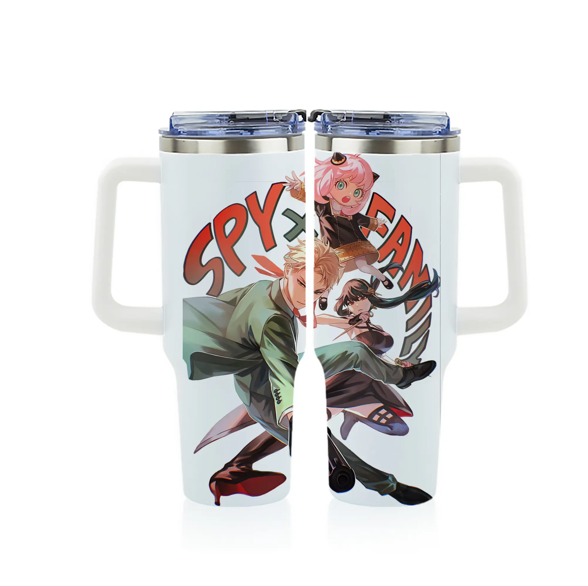 スパイファミリー グッズ,ロイド・フォージャー（Loid Forger） - 1200mL フルプリント車用タンブラー ・ 304ステンレス 内側 ・ 201ステンレス 外側 ・ 保温 保冷 ・ 通勤 ドライブ アウトドア用