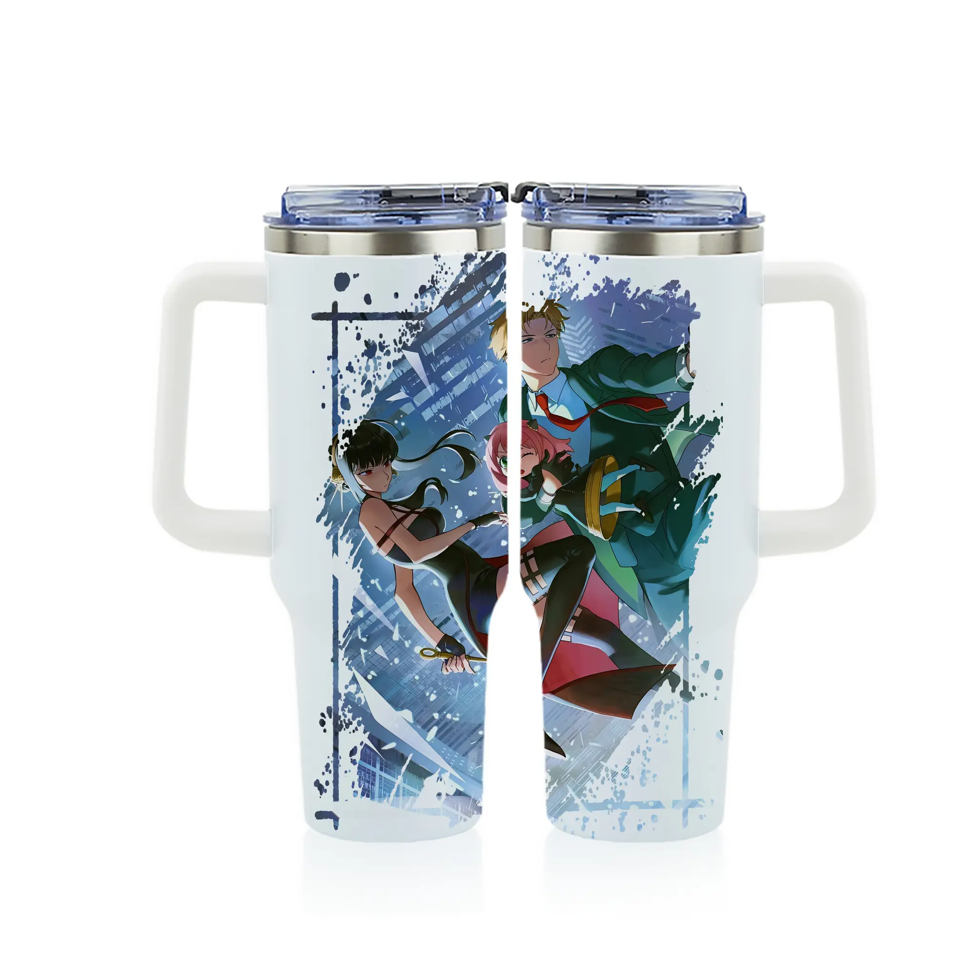 スパイファミリー グッズ,ロイド・フォージャー（Loid Forger） - 1200mL フルプリント車用タンブラー ・ 304ステンレス 内側 ・ 201ステンレス 外側 ・ 保温 保冷 ・ 通勤 ドライブ アウトドア用