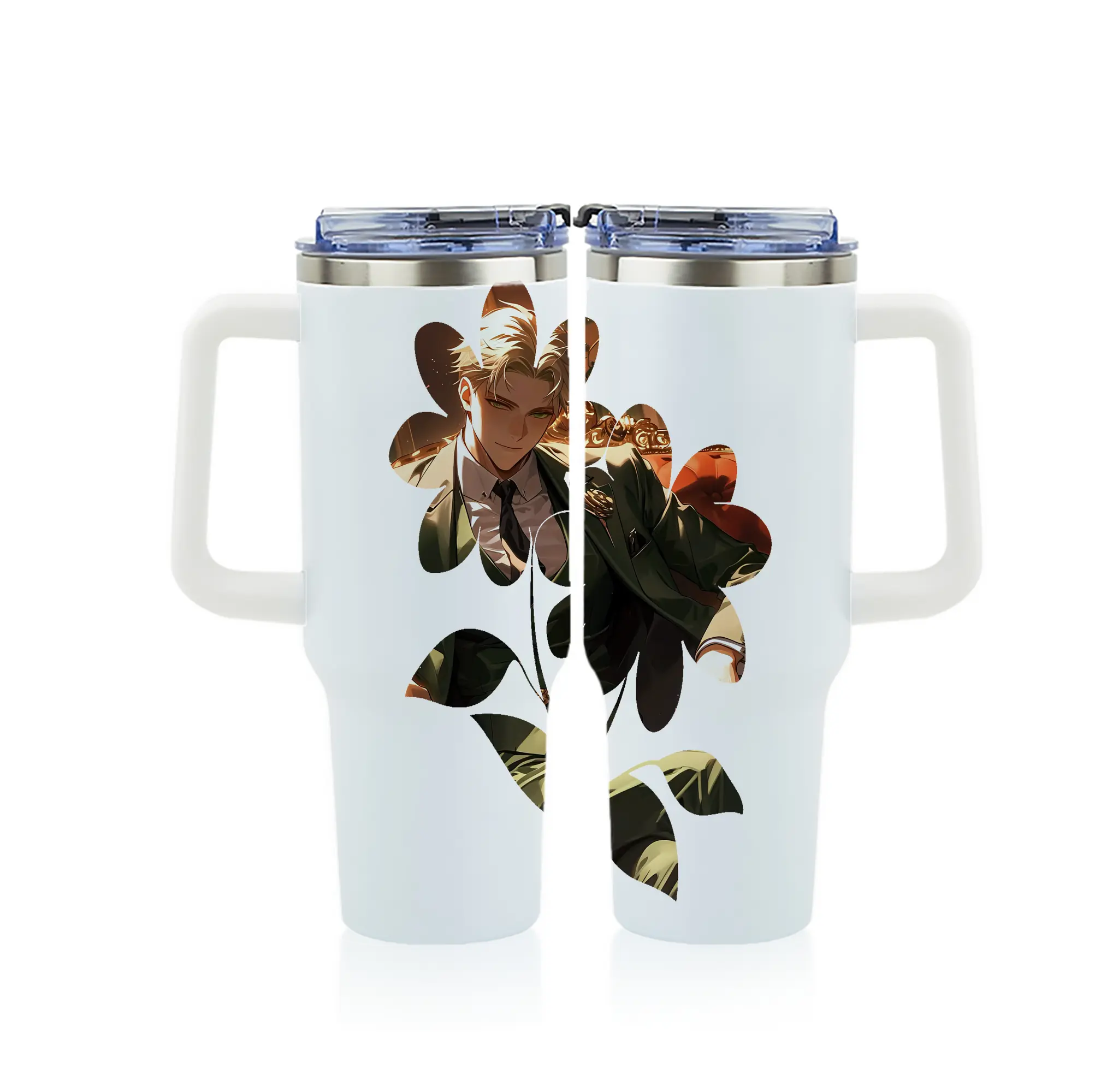 スパイファミリー グッズ,ロイド・フォージャー（Loid Forger） - 1200mL フルプリント車用タンブラー ・ 304ステンレス 内側 ・ 201ステンレス 外側 ・ 保温 保冷 ・ 通勤 ドライブ アウトドア用