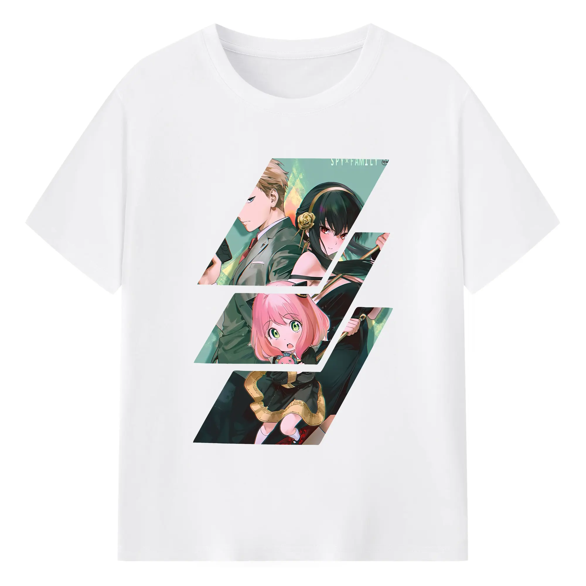 スパイファミリー グッズ,ロイド・フォージャー（Loid Forger） - 綿100％ 半袖Tシャツ ・ フロントプリント ・ 快適 通気性 ・ 日常使い 散歩 スポーツ用