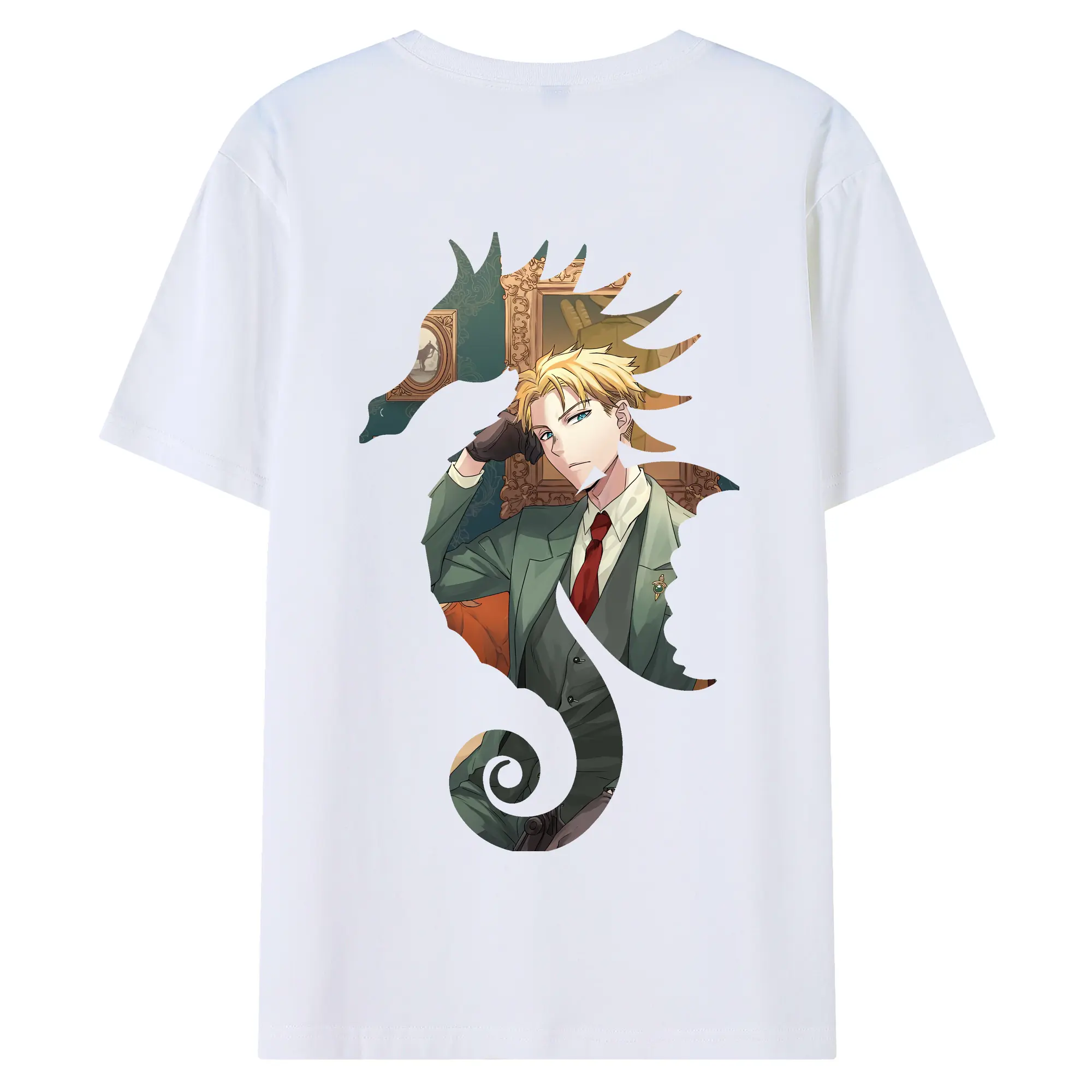 スパイファミリー グッズ,ロイド・フォージャー（Loid Forger） - 綿100％ 半袖Tシャツ ・ バックプリント ・ 快適 通気性 ・ 日常使い 散歩 スポーツ用