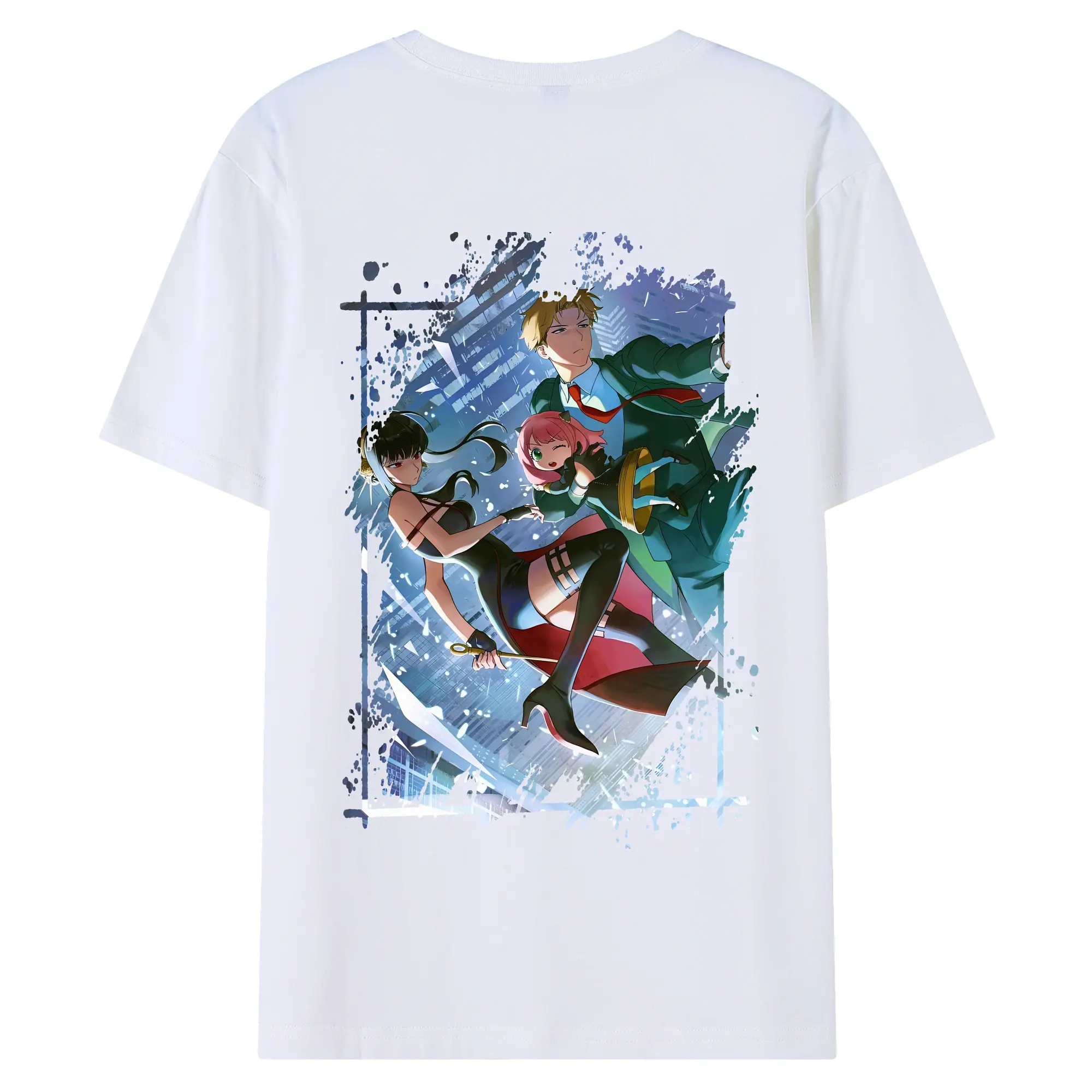 スパイファミリー グッズ,ロイド・フォージャー（Loid Forger） - 綿100％ 半袖Tシャツ ・ バックプリント ・ 快適 通気性 ・ 日常使い 散歩 スポーツ用