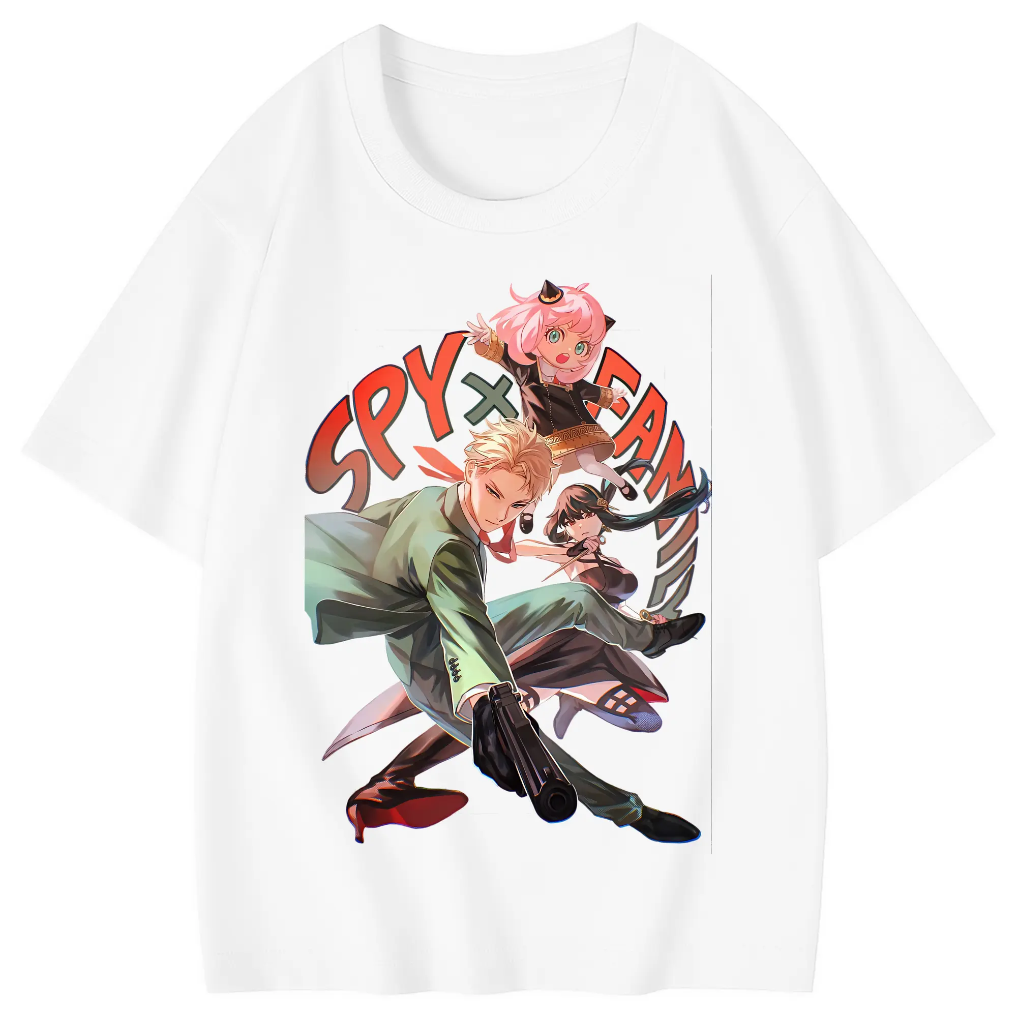 スパイファミリー グッズ,ロイド・フォージャー（Loid Forger） - 綿100％ キッズTシャツ ・ フロントプリント ・ 快適 通気性 ・ スポーツ カジュアル 散歩用