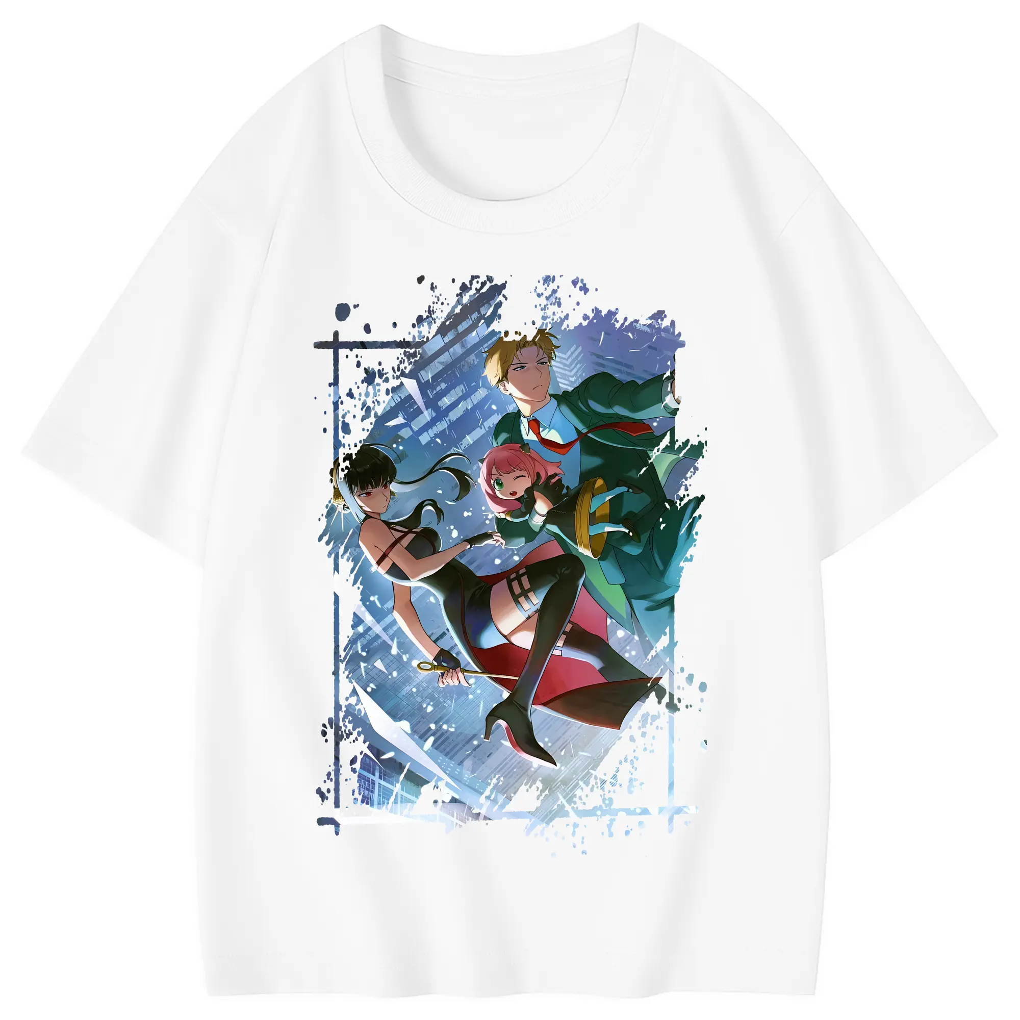 スパイファミリー グッズ,ロイド・フォージャー（Loid Forger） - 綿100％ キッズTシャツ ・ フロントプリント ・ 快適 通気性 ・ スポーツ カジュアル 散歩用