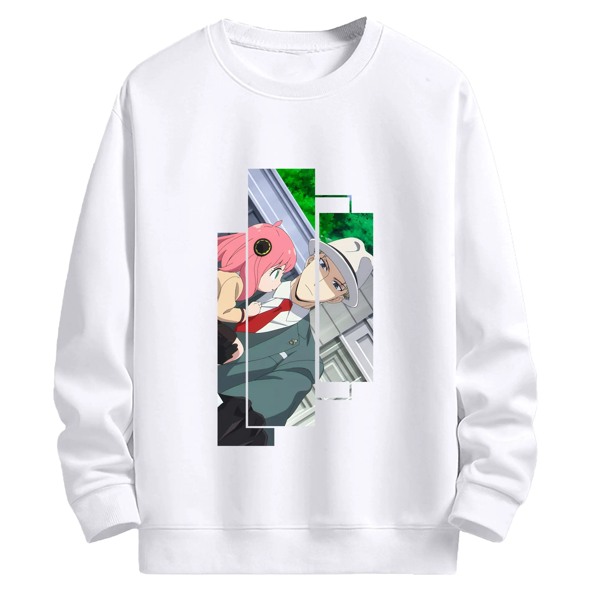 スパイファミリー グッズ,ロイド・フォージャー（Loid Forger） - 高品質 クルーネック スウェット ・ コットン59％ ポリエステル41％ ・ ユニセックス 長袖 トレーナー ・ カジュアル デイリー スポーツ 散歩用