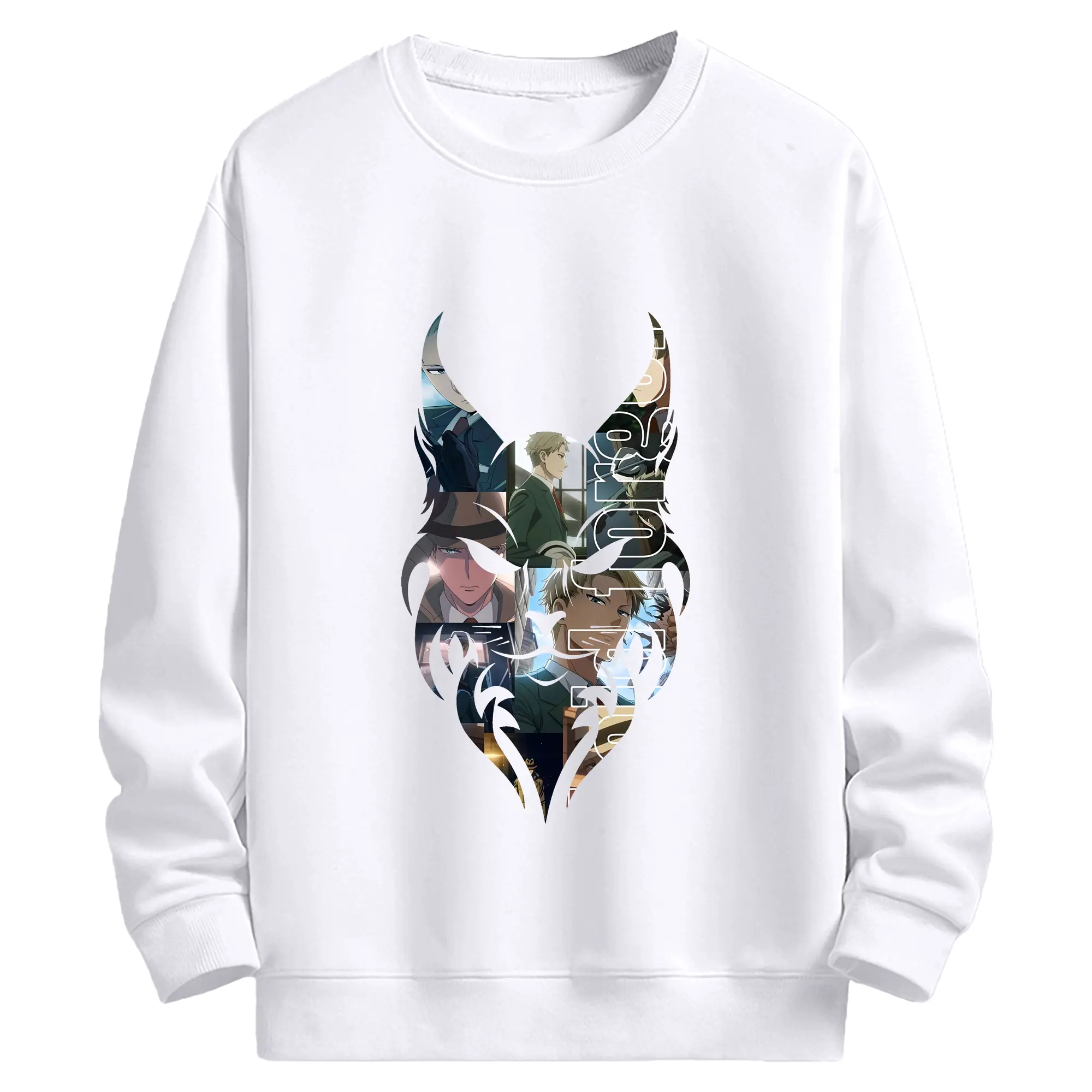 スパイファミリー グッズ,ロイド・フォージャー（Loid Forger） - 高品質 クルーネック スウェット ・ コットン59％ ポリエステル41％ ・ ユニセックス 長袖 トレーナー ・ カジュアル デイリー スポーツ 散歩用