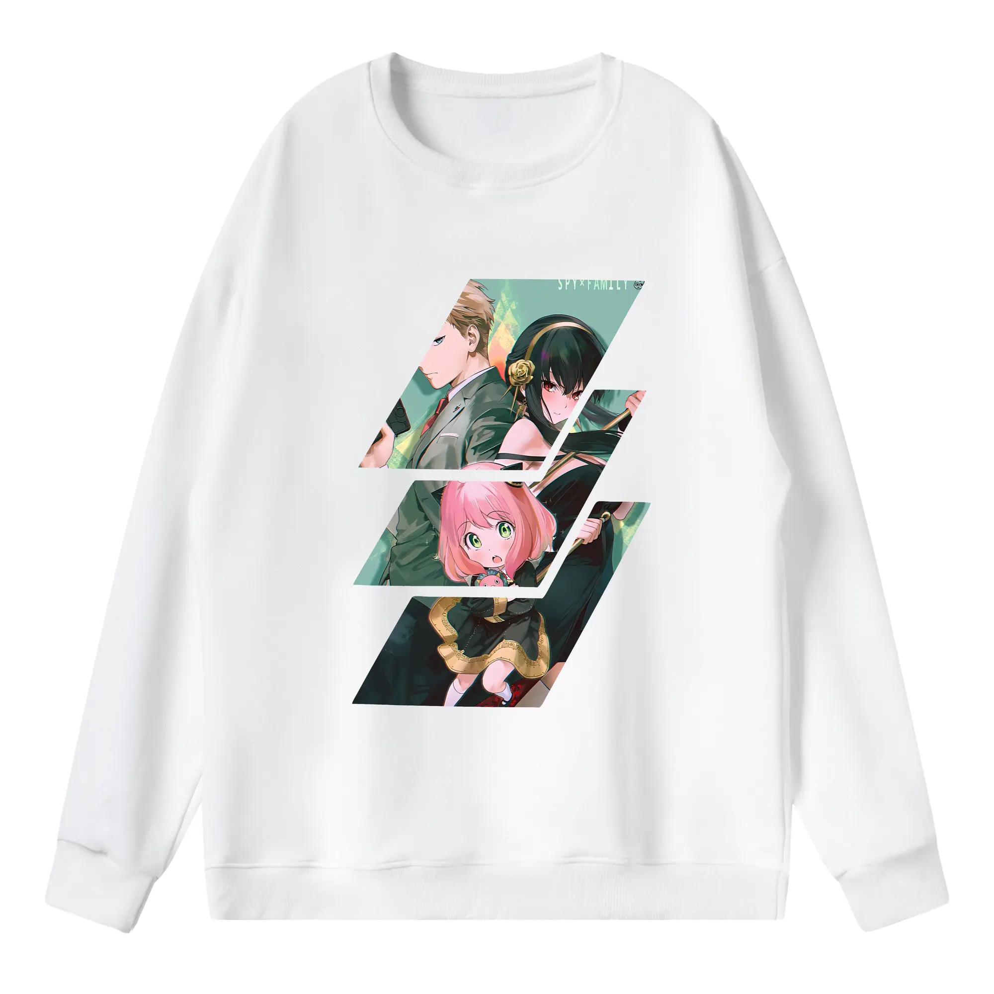 スパイファミリー グッズ,ロイド・フォージャー（Loid Forger） - 薄手 クルーネック スウェット 裏毛260g · ポリエステル 春秋向け カジュアル 男女兼用 · トレーナー デイリー スポーツ 散歩に最適