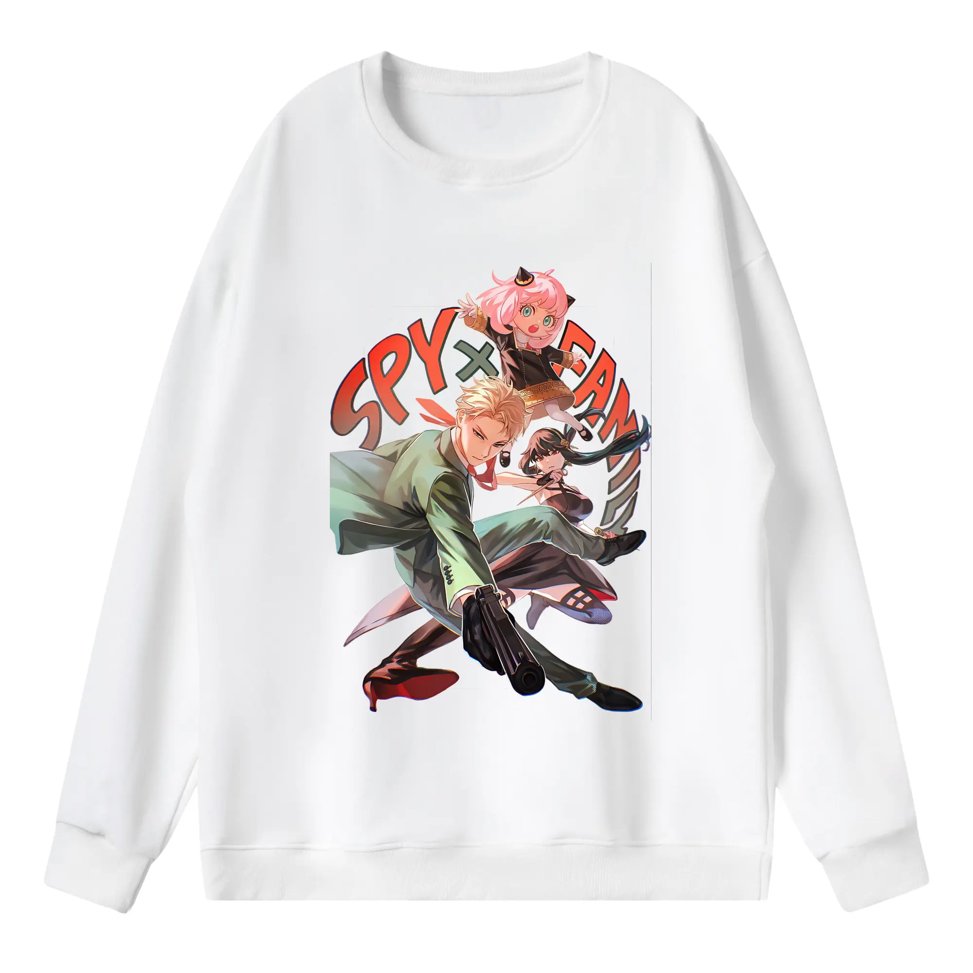 スパイファミリー グッズ,ロイド・フォージャー（Loid Forger） - 薄手 クルーネック スウェット 裏毛260g · ポリエステル 春秋向け カジュアル 男女兼用 · トレーナー デイリー スポーツ 散歩に最適