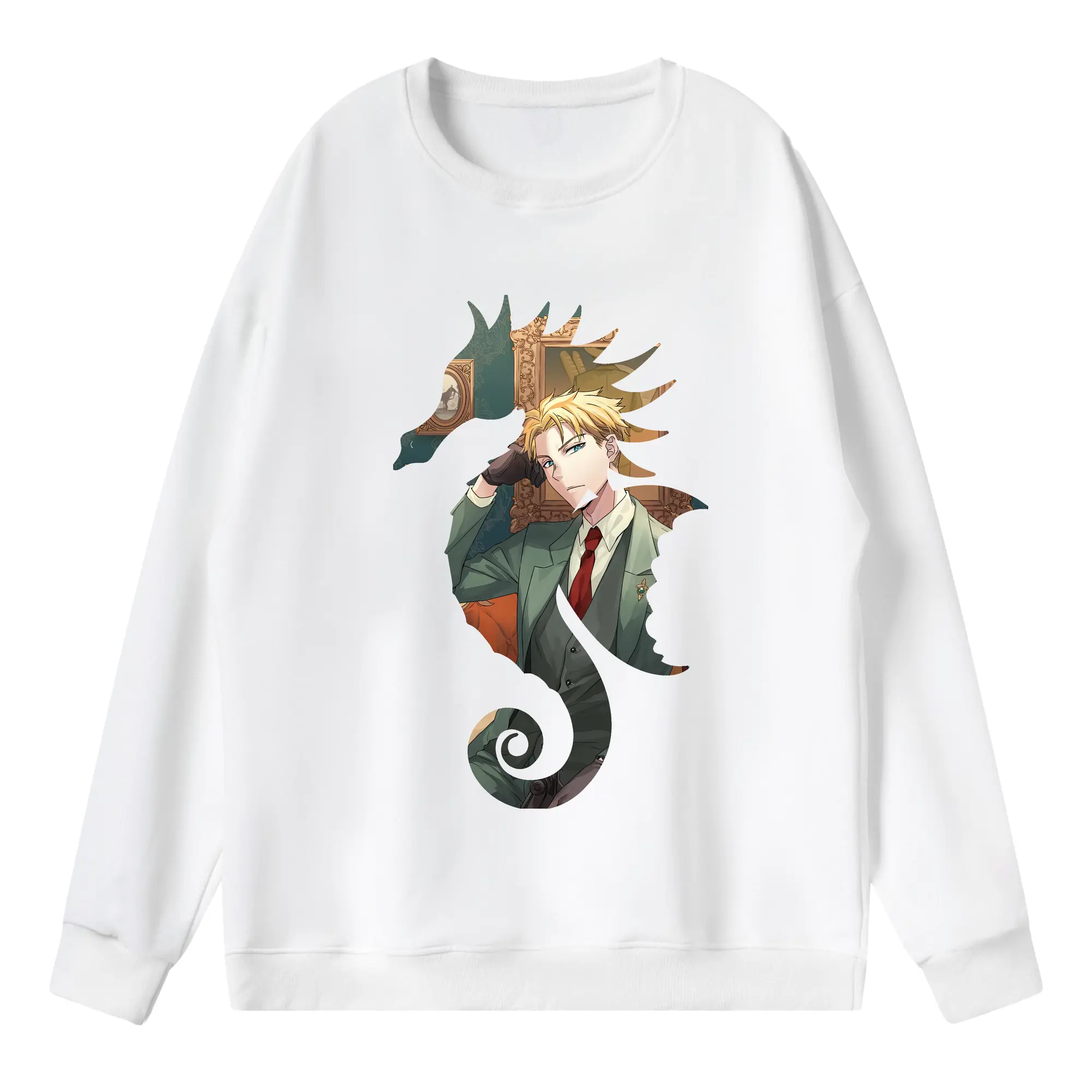 スパイファミリー グッズ,ロイド・フォージャー（Loid Forger） - 薄手 クルーネック スウェット 裏毛260g · ポリエステル 春秋向け カジュアル 男女兼用 · トレーナー デイリー スポーツ 散歩に最適