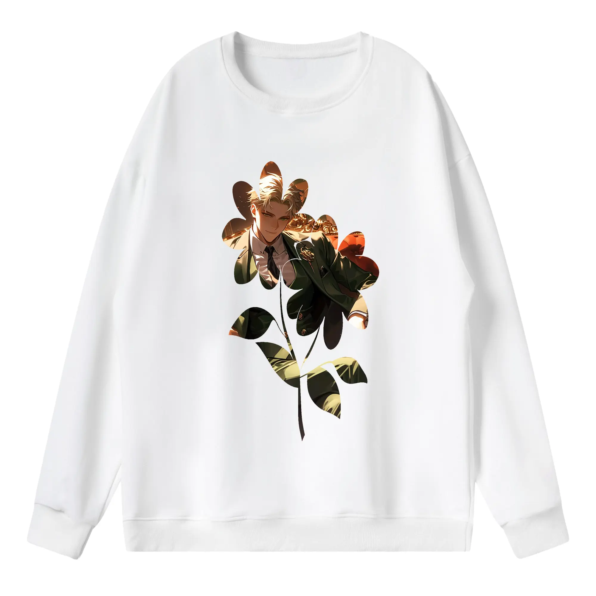 スパイファミリー グッズ,ロイド・フォージャー（Loid Forger） - 薄手 クルーネック スウェット 裏毛260g · ポリエステル 春秋向け カジュアル 男女兼用 · トレーナー デイリー スポーツ 散歩に最適