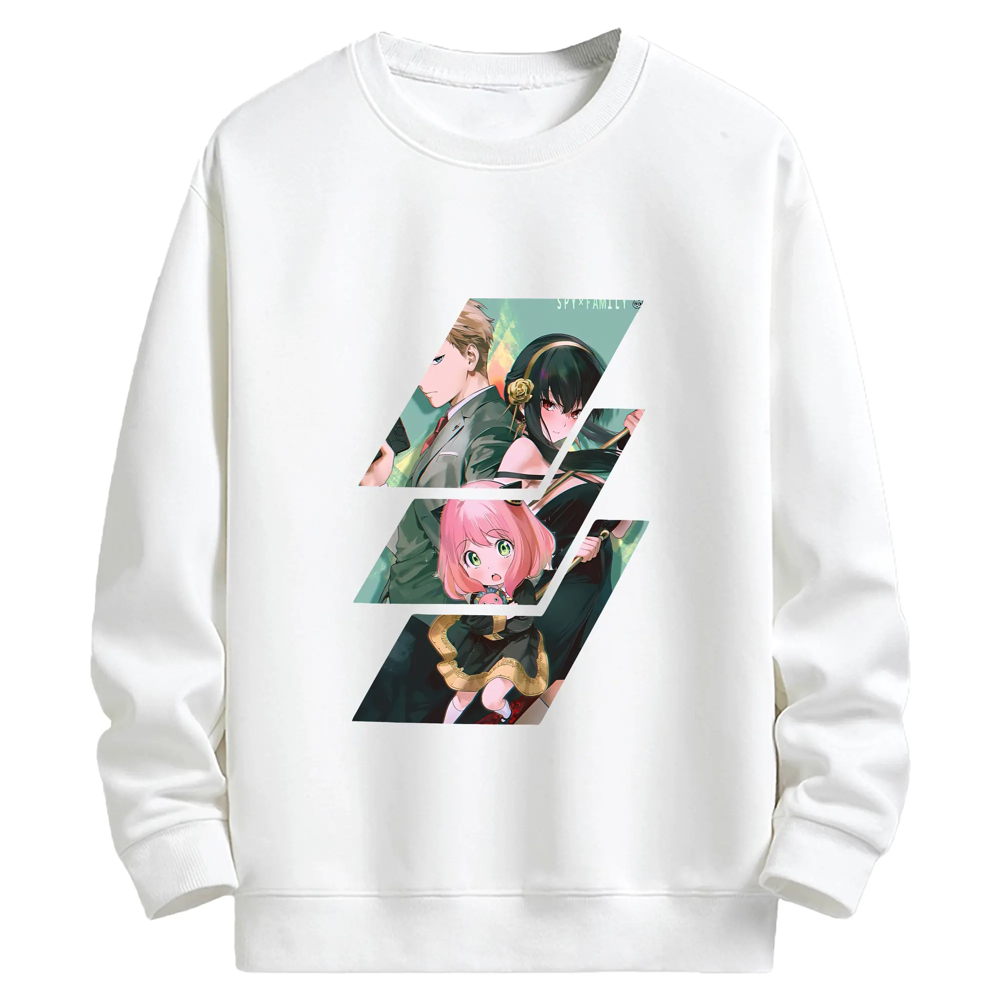 スパイファミリー グッズ,ロイド・フォージャー（Loid Forger） - キッズ クルーネックスウェットシャツ ・ フロントプリント ・ 綿80％ ポリエステル20％ ・ 快適 通学 スポーツ 日常使い お散歩用