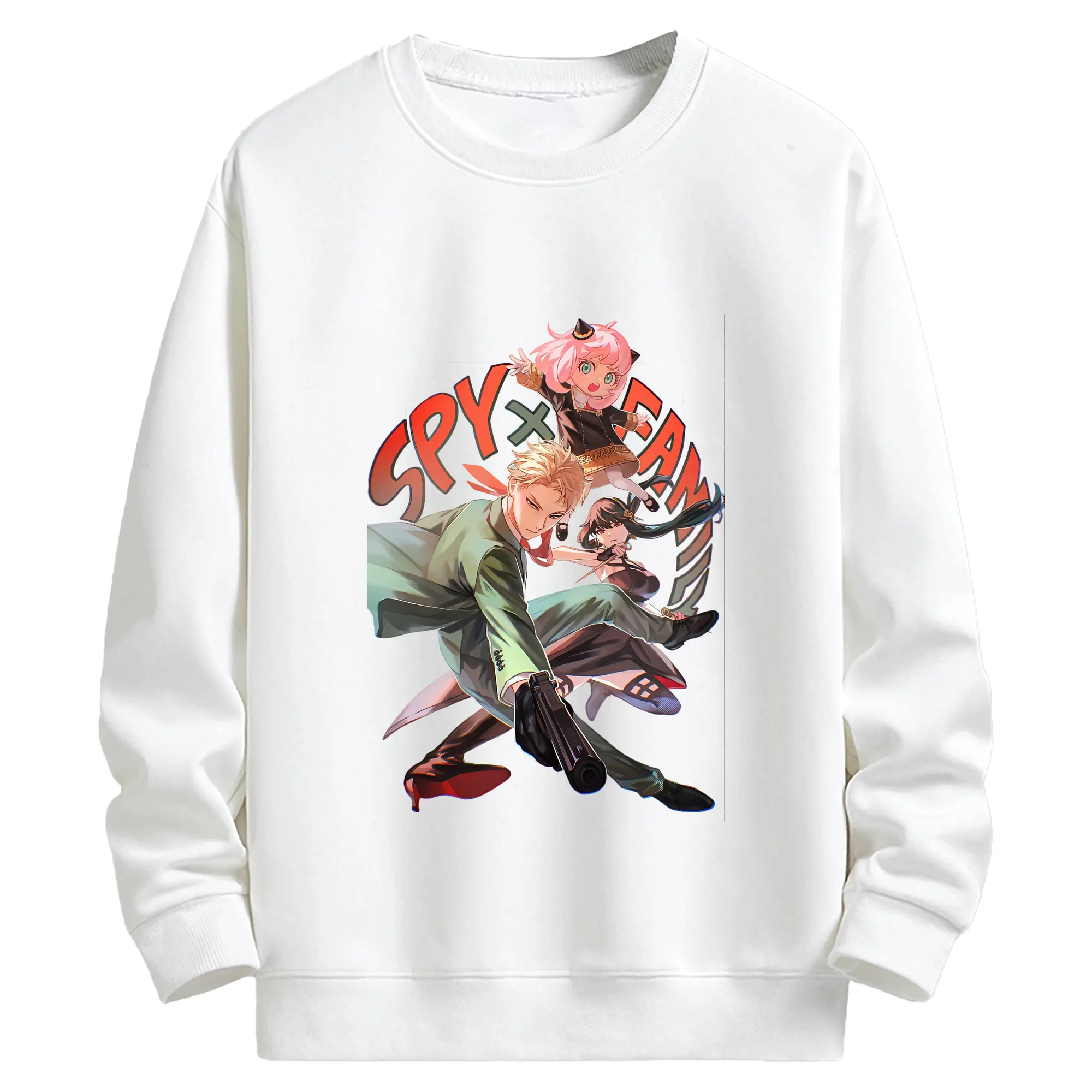 スパイファミリー グッズ,ロイド・フォージャー（Loid Forger） - キッズ クルーネックスウェットシャツ ・ フロントプリント ・ 綿80％ ポリエステル20％ ・ 快適 通学 スポーツ 日常使い お散歩用