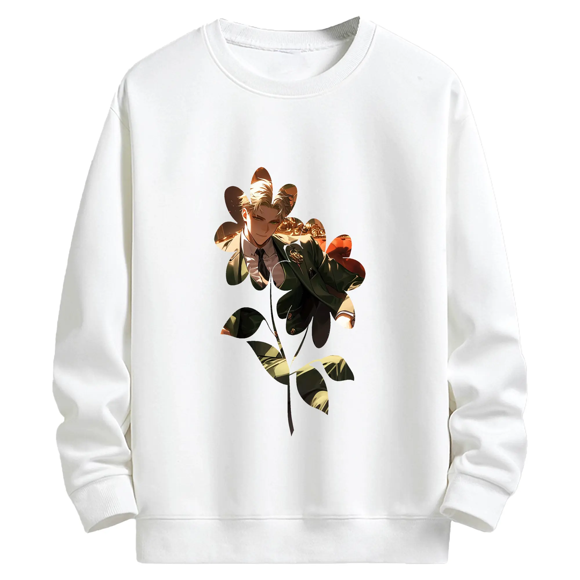 スパイファミリー グッズ,ロイド・フォージャー（Loid Forger） - キッズ クルーネックスウェットシャツ ・ フロントプリント ・ 綿80％ ポリエステル20％ ・ 快適 通学 スポーツ 日常使い お散歩用