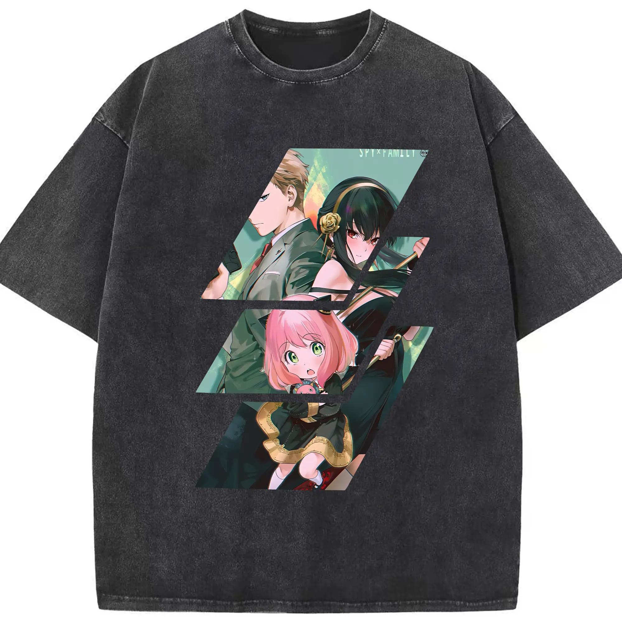 スパイファミリー グッズ,ロイド・フォージャー（Loid Forger） - 綿100％ ヴィンテージ風 半袖Tシャツ ・ フロントプリント ・ 柔らか肌触り ・ 通気性 快適 ・ スポーツ カジュアル 外出用