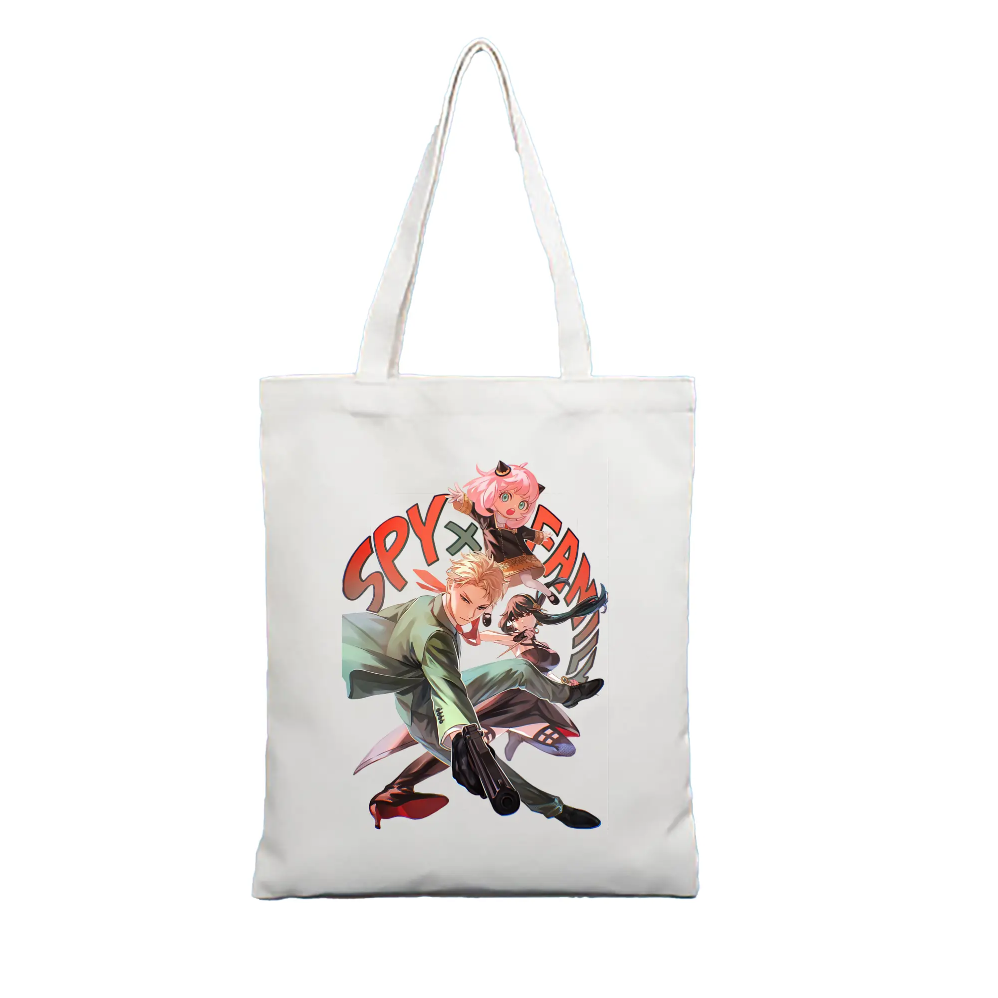 スパイファミリー グッズ,ロイド・フォージャー（Loid Forger） - 縦型キャンバス手提げバッグ（トートバッグ） ・ キャンバス素材 ・ ショッピング用 ・ 軽量 丈夫 お手入れ簡単