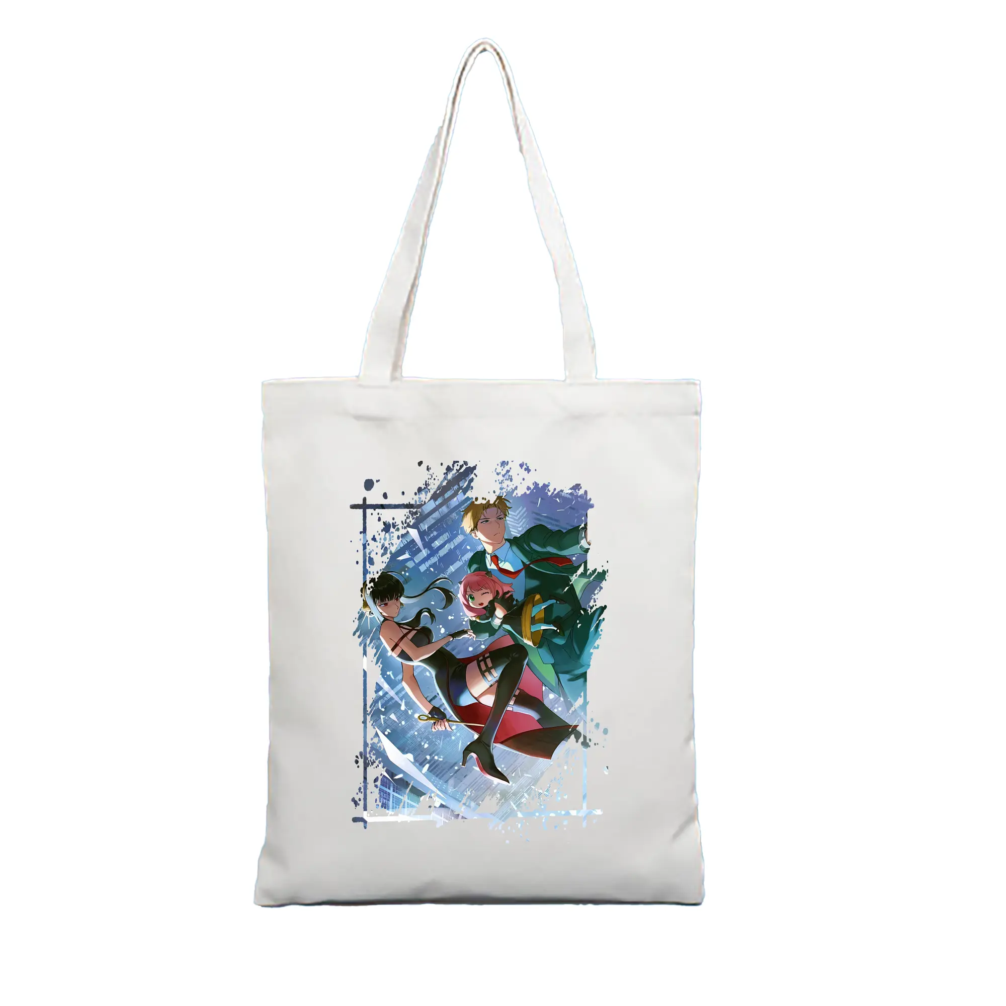 スパイファミリー グッズ,ロイド・フォージャー（Loid Forger） - 縦型キャンバス手提げバッグ（トートバッグ） ・ キャンバス素材 ・ ショッピング用 ・ 軽量 丈夫 お手入れ簡単