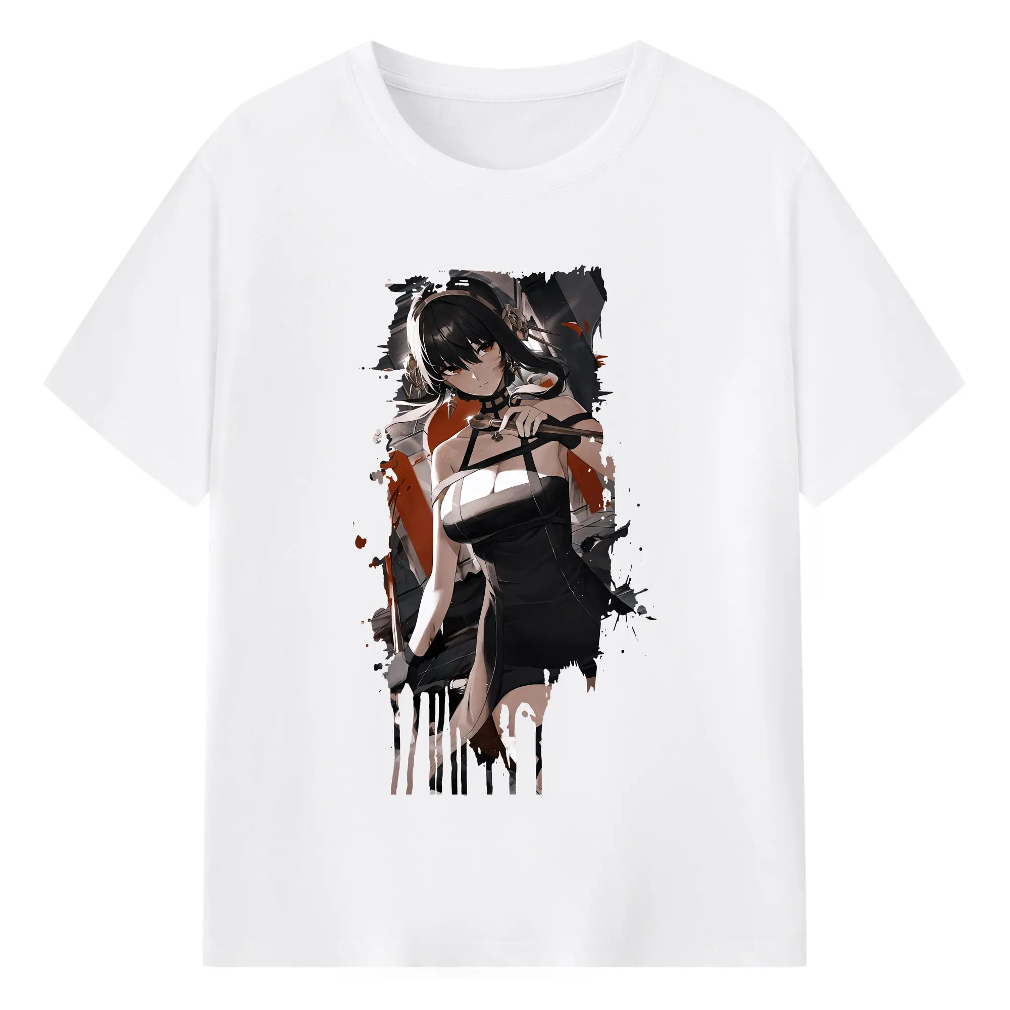 スパイファミリー グッズ,ヨル・フォージャー（Yor Forger） - 綿100％ 半袖Tシャツ ・ フロントプリント ・ 快適 通気性 ・ 日常使い 散歩 スポーツ用