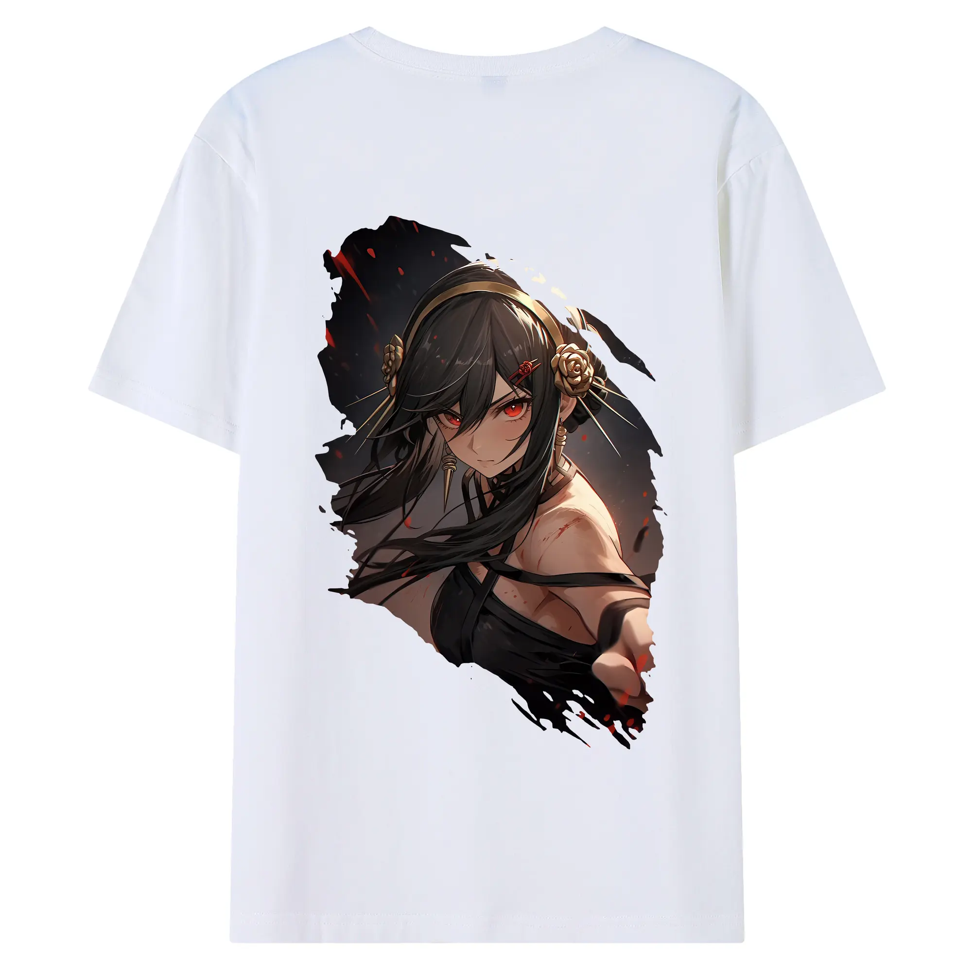 スパイファミリー グッズ,ヨル・フォージャー（Yor Forger） - 綿100％ 半袖Tシャツ ・ バックプリント ・ 快適 通気性 ・ 日常使い 散歩 スポーツ用