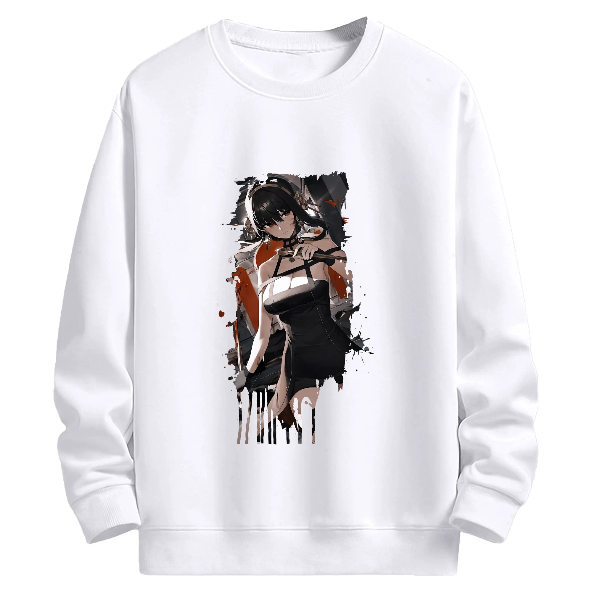 スパイファミリー グッズ,ヨル・フォージャー（Yor Forger） - 高品質 クルーネック スウェット ・ コットン59％ ポリエステル41％ ・ ユニセックス 長袖 トレーナー ・ カジュアル デイリー スポーツ 散歩用