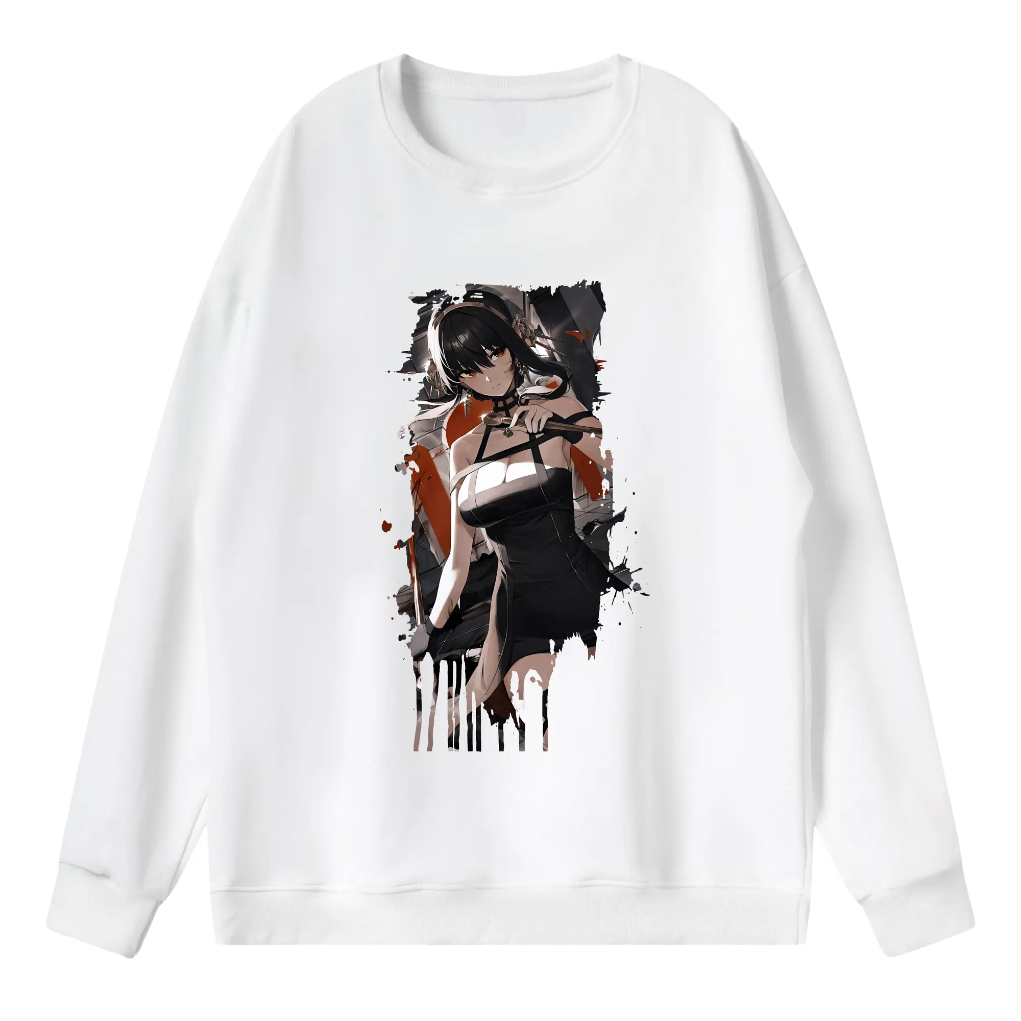 スパイファミリー グッズ,ヨル・フォージャー（Yor Forger） - 薄手 クルーネック スウェット 裏毛260g · ポリエステル 春秋向け カジュアル 男女兼用 · トレーナー デイリー スポーツ 散歩に最適