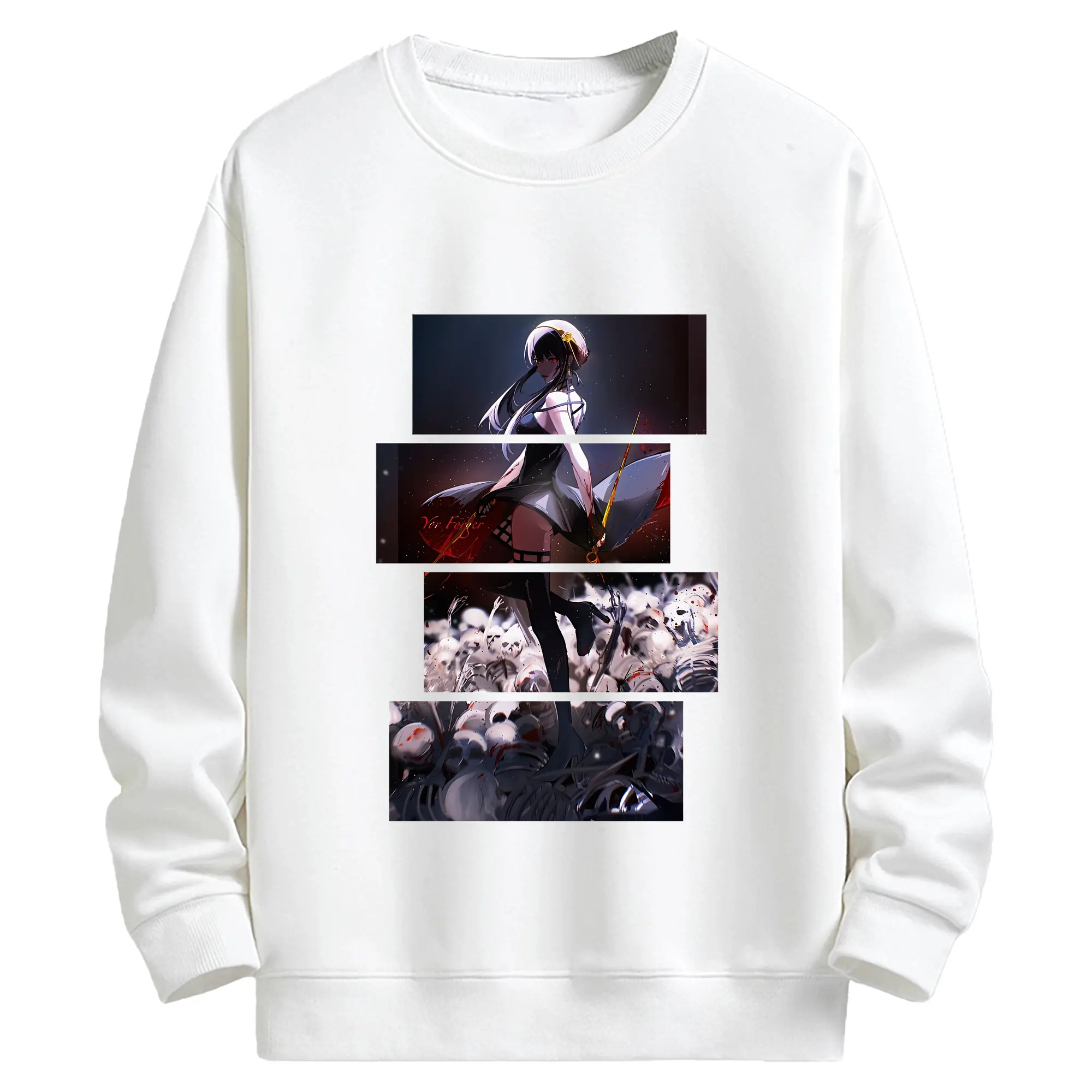 スパイファミリー グッズ,ヨル・フォージャー（Yor Forger） - キッズ クルーネックスウェットシャツ ・ フロントプリント ・ 綿80％ ポリエステル20％ ・ 快適 通学 スポーツ 日常使い お散歩用