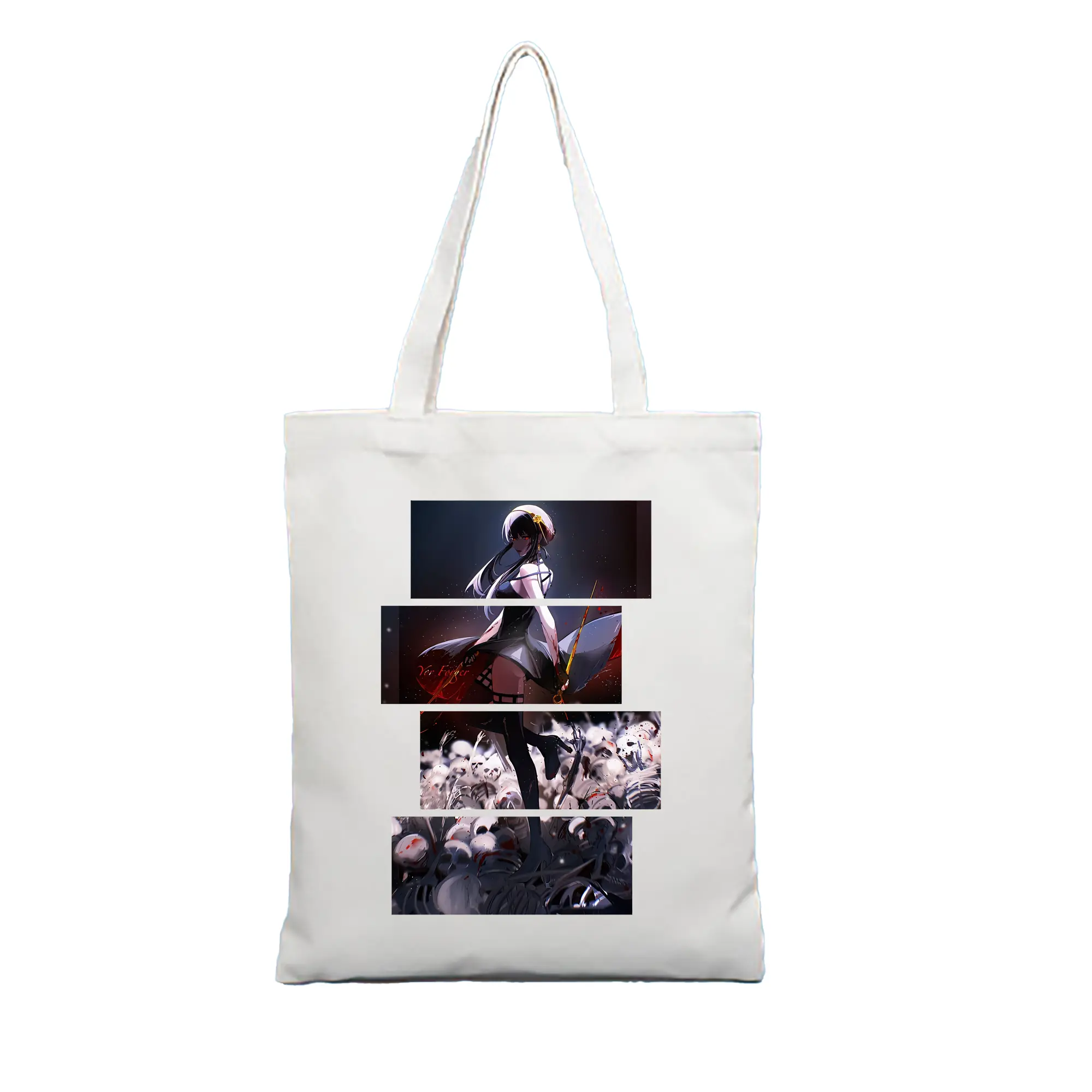 スパイファミリー グッズ,ヨル・フォージャー（Yor Forger） - 縦型キャンバス手提げバッグ（トートバッグ） ・ キャンバス素材 ・ ショッピング用 ・ 軽量 丈夫 お手入れ簡単