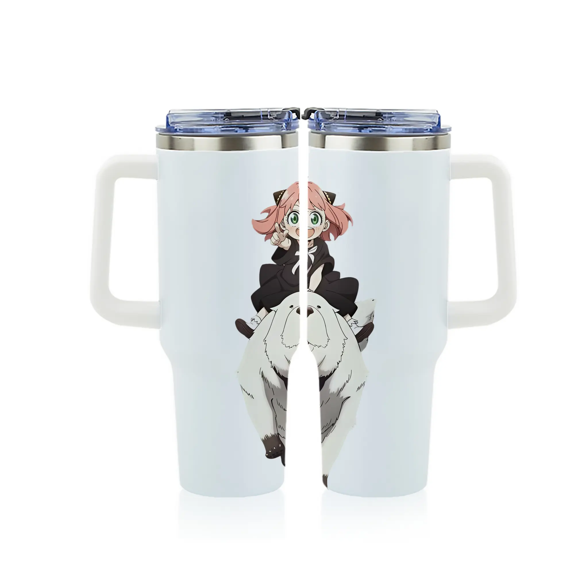 スパイファミリー グッズ,ボンド・フォージャー（Bond Forger） - 1200mL フルプリント車用タンブラー ・ 304ステンレス 内側 ・ 201ステンレス 外側 ・ 保温 保冷 ・ 通勤 ドライブ アウトドア用