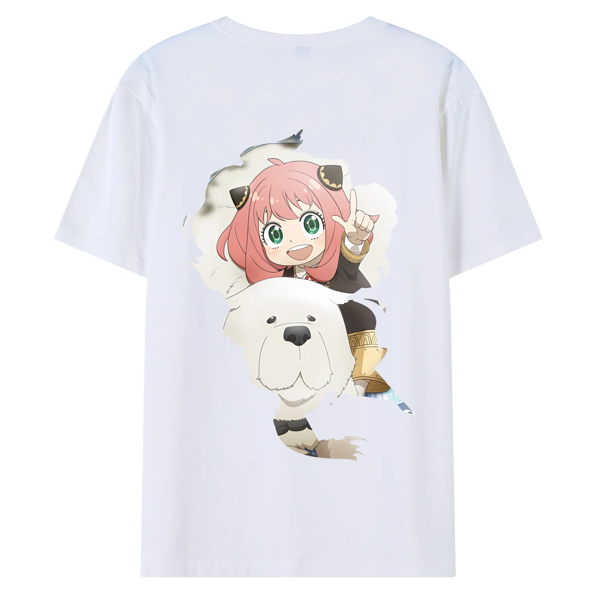 スパイファミリー グッズ,ボンド・フォージャー（Bond Forger） - 綿100％ 半袖Tシャツ ・ バックプリント ・ 快適 通気性 ・ 日常使い 散歩 スポーツ用