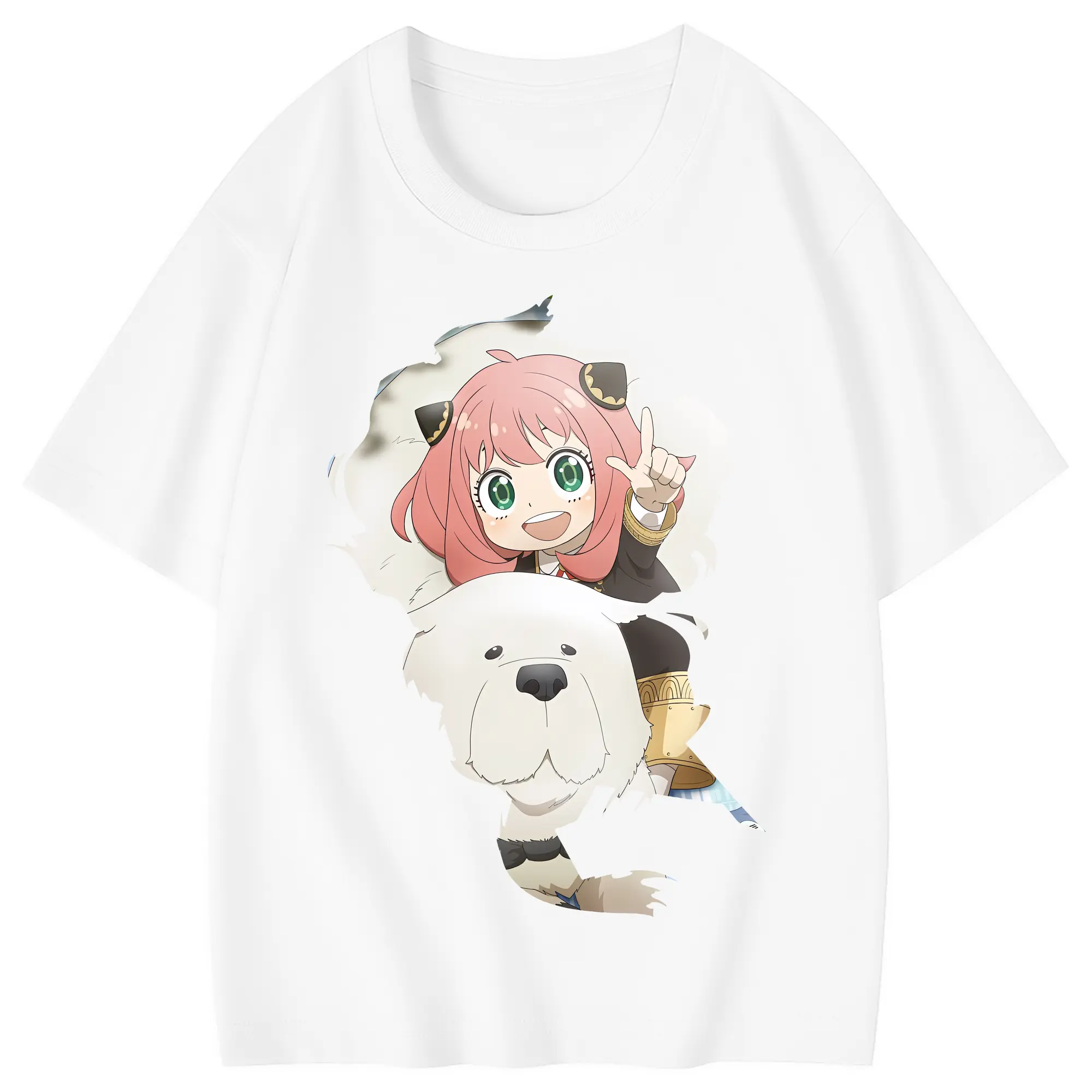 スパイファミリー グッズ,ボンド・フォージャー（Bond Forger） - 綿100％ キッズTシャツ ・ フロントプリント ・ 快適 通気性 ・ スポーツ カジュアル 散歩用