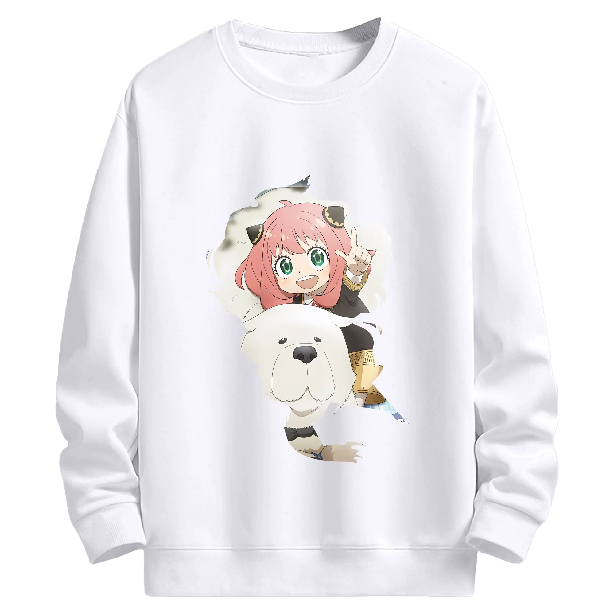 スパイファミリー グッズ,ボンド・フォージャー（Bond Forger） - 高品質 クルーネック スウェット ・ コットン59％ ポリエステル41％ ・ ユニセックス 長袖 トレーナー ・ カジュアル デイリー スポーツ 散歩用