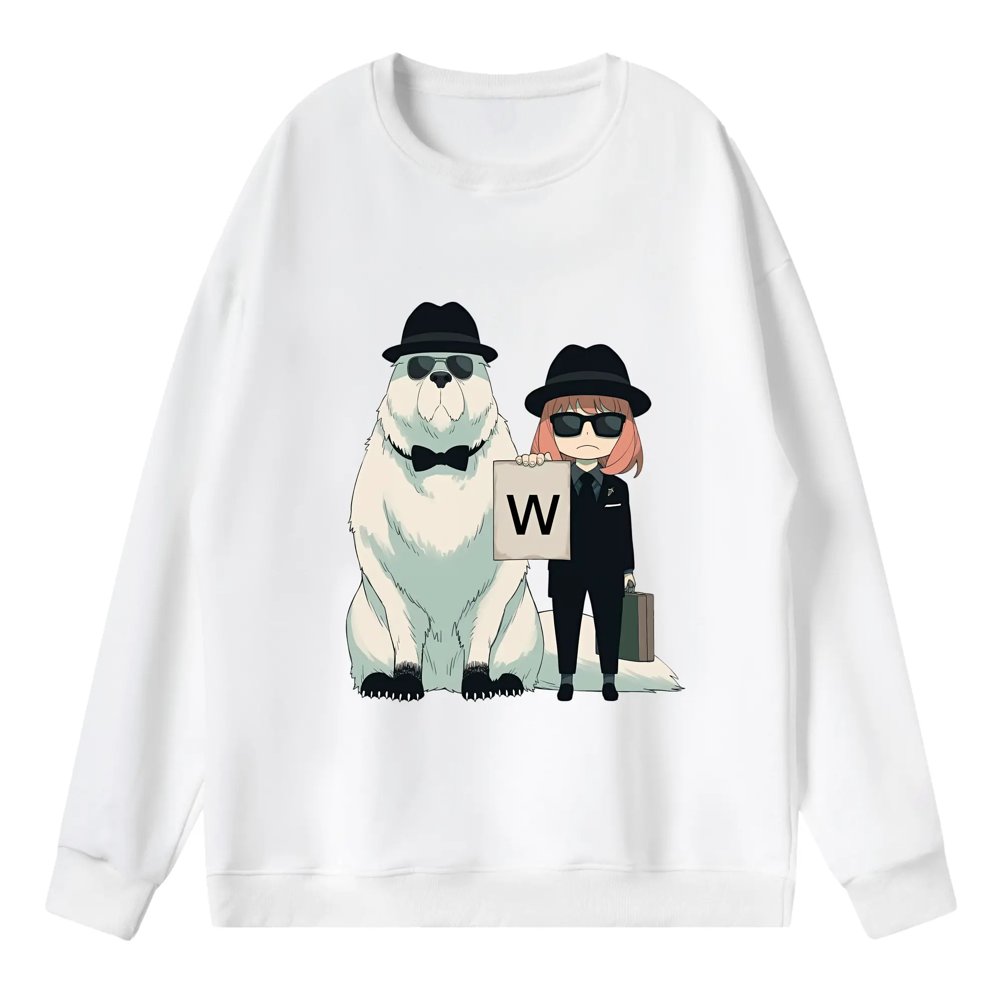 スパイファミリー グッズ,ボンド・フォージャー（Bond Forger） - 薄手 クルーネック スウェット 裏毛260g · ポリエステル 春秋向け カジュアル 男女兼用 · トレーナー デイリー スポーツ 散歩に最適