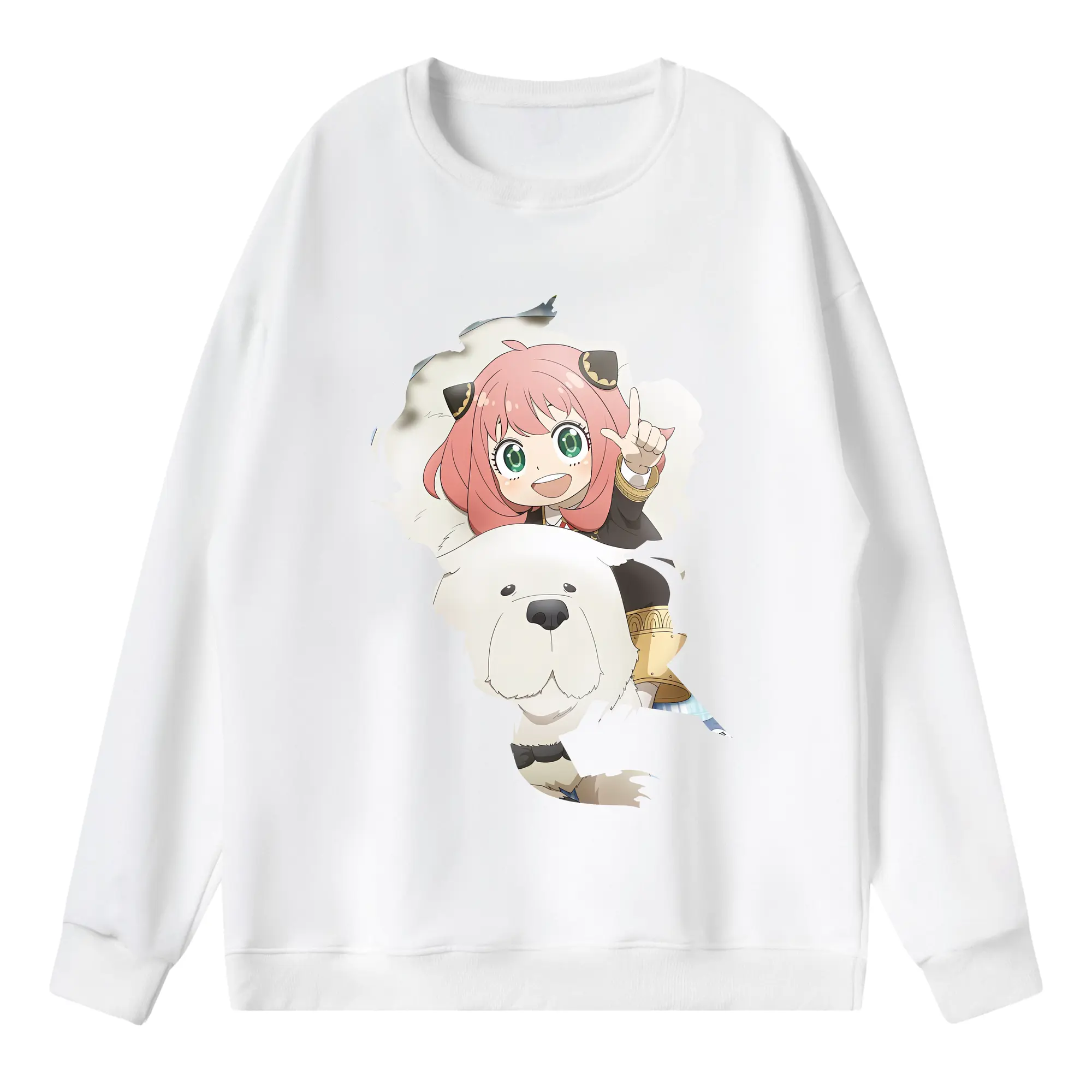 スパイファミリー グッズ,ボンド・フォージャー（Bond Forger） - 薄手 クルーネック スウェット 裏毛260g · ポリエステル 春秋向け カジュアル 男女兼用 · トレーナー デイリー スポーツ 散歩に最適