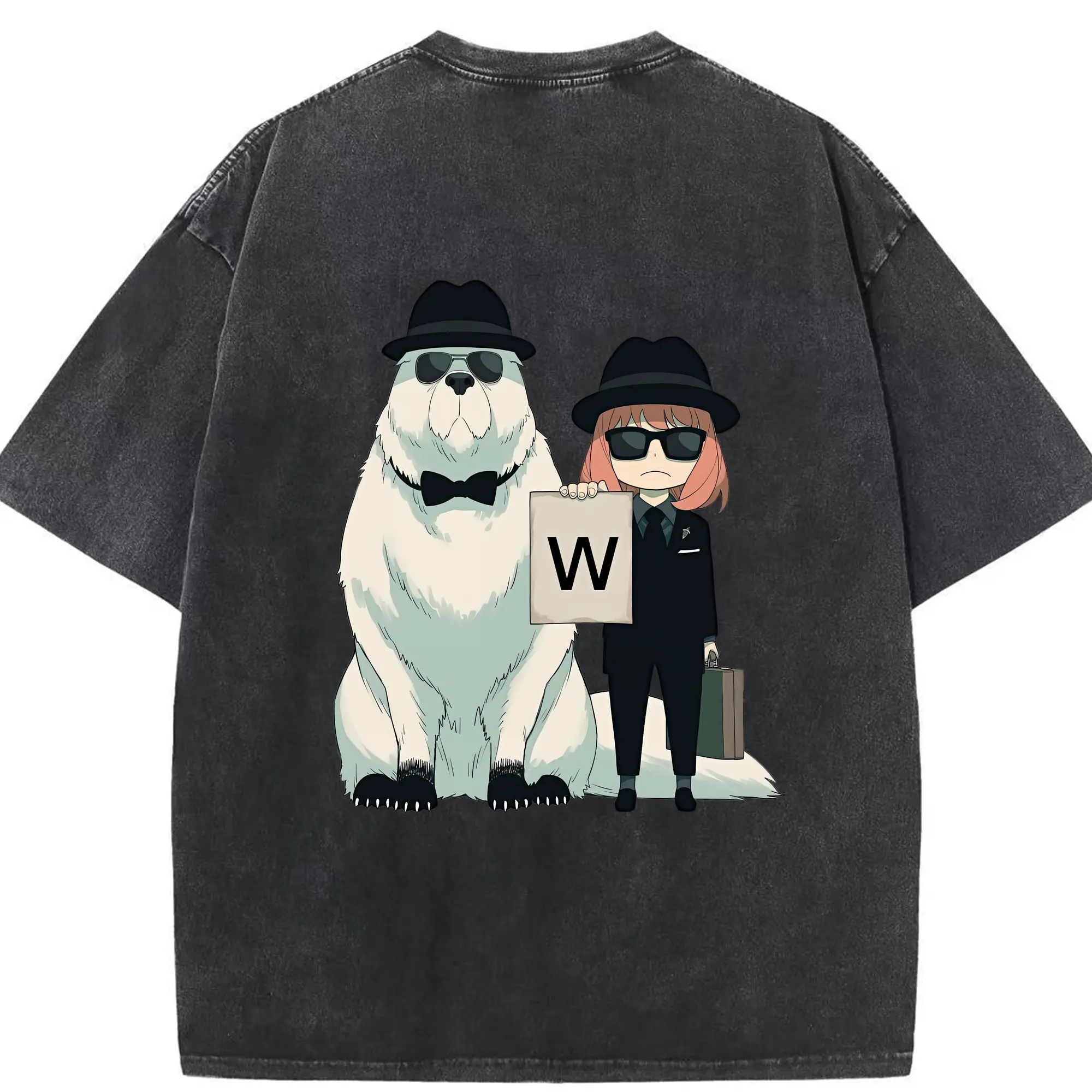 スパイファミリー グッズ,ボンド・フォージャー（Bond Forger） - 綿100％ ヴィンテージ風 半袖Tシャツ ・ 背面プリント ・ 柔らか肌触り ・ 通気性 快適 ・ スポーツ カジュアル 外出用