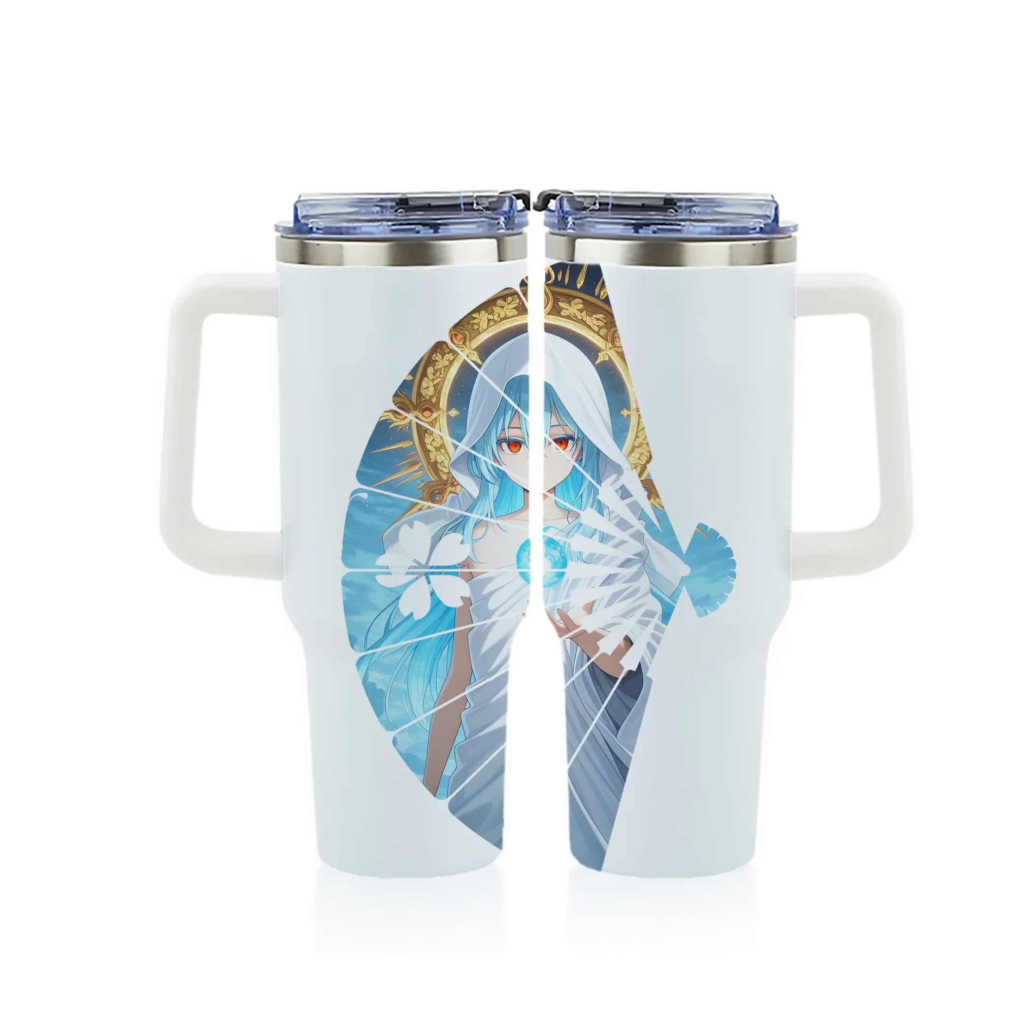 転生したらスライムだった件 グッズ,リムル・テンペスト - 1200mL フルプリント車用タンブラー ・ 304ステンレス 内側 ・ 201ステンレス 外側 ・ 保温 保冷 ・ 通勤 ドライブ アウトドア用