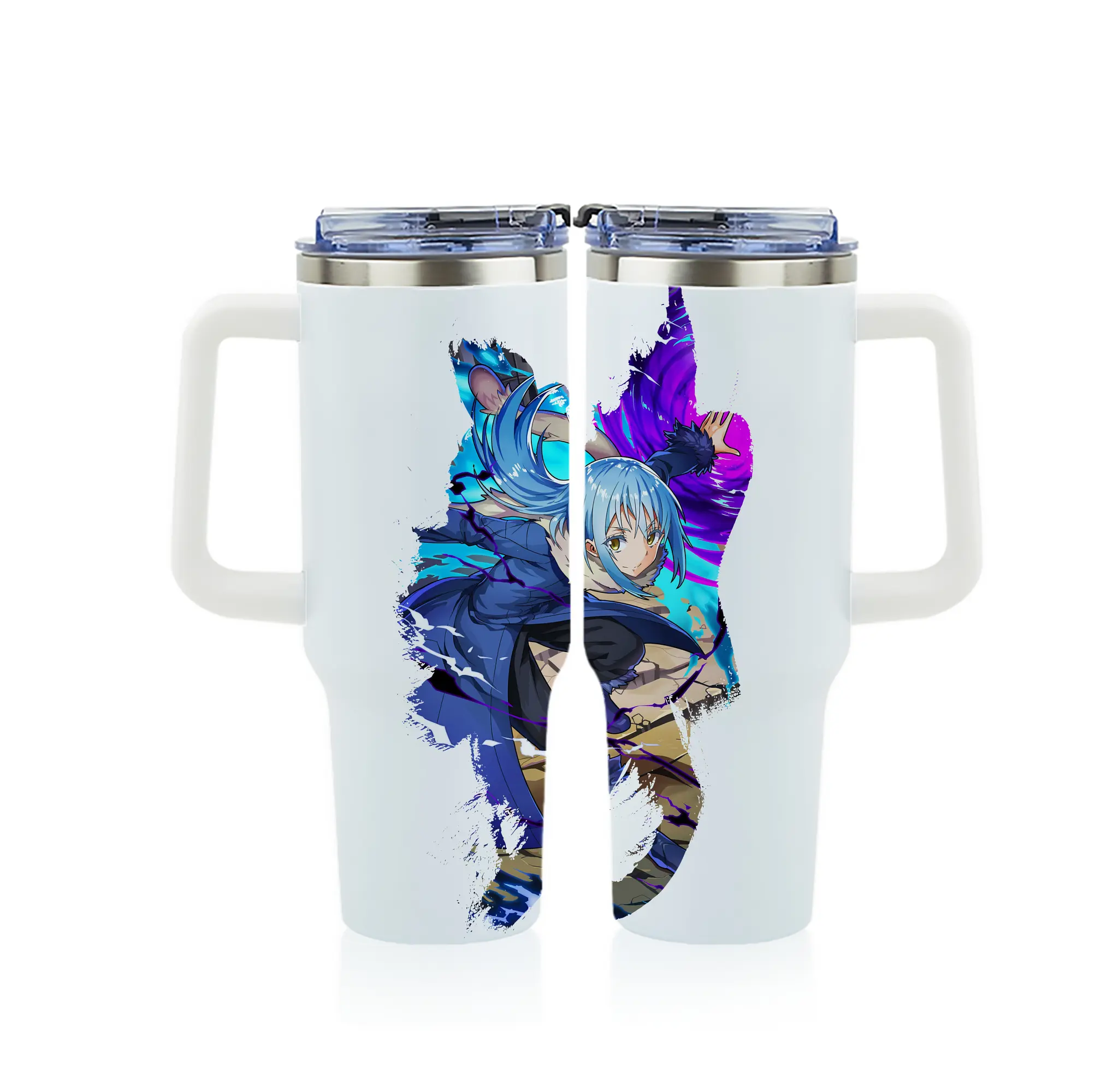 転生したらスライムだった件 グッズ,リムル・テンペスト - 1200mL フルプリント車用タンブラー ・ 304ステンレス 内側 ・ 201ステンレス 外側 ・ 保温 保冷 ・ 通勤 ドライブ アウトドア用