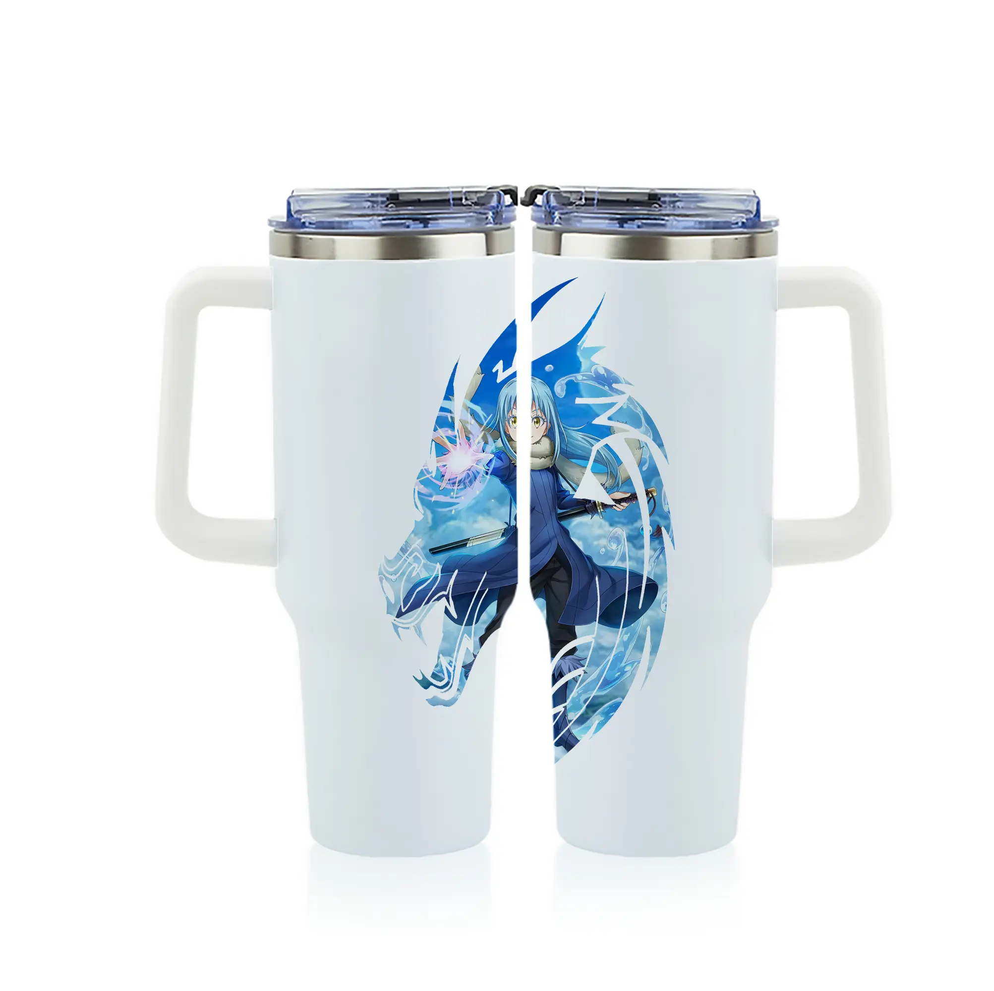 転生したらスライムだった件 グッズ,リムル・テンペスト - 1200mL フルプリント車用タンブラー ・ 304ステンレス 内側 ・ 201ステンレス 外側 ・ 保温 保冷 ・ 通勤 ドライブ アウトドア用