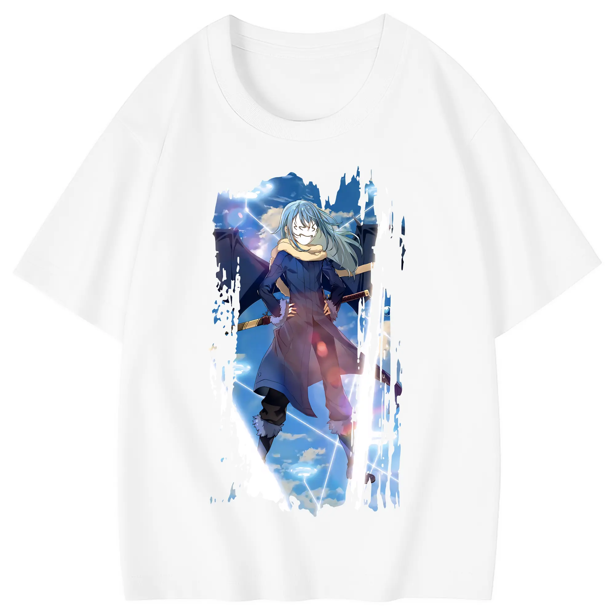 転生したらスライムだった件 グッズ,リムル・テンペスト - 綿100％ キッズTシャツ ・ フロントプリント ・ 快適 通気性 ・ スポーツ カジュアル 散歩用