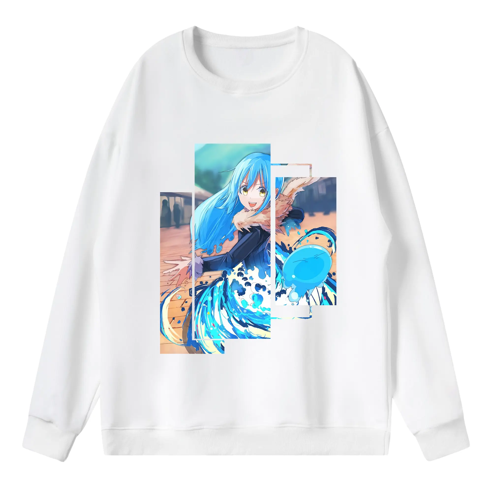 転生したらスライムだった件 グッズ,リムル・テンペスト - 薄手 クルーネック スウェット 裏毛260g · ポリエステル 春秋向け カジュアル 男女兼用 · トレーナー デイリー スポーツ 散歩に最適