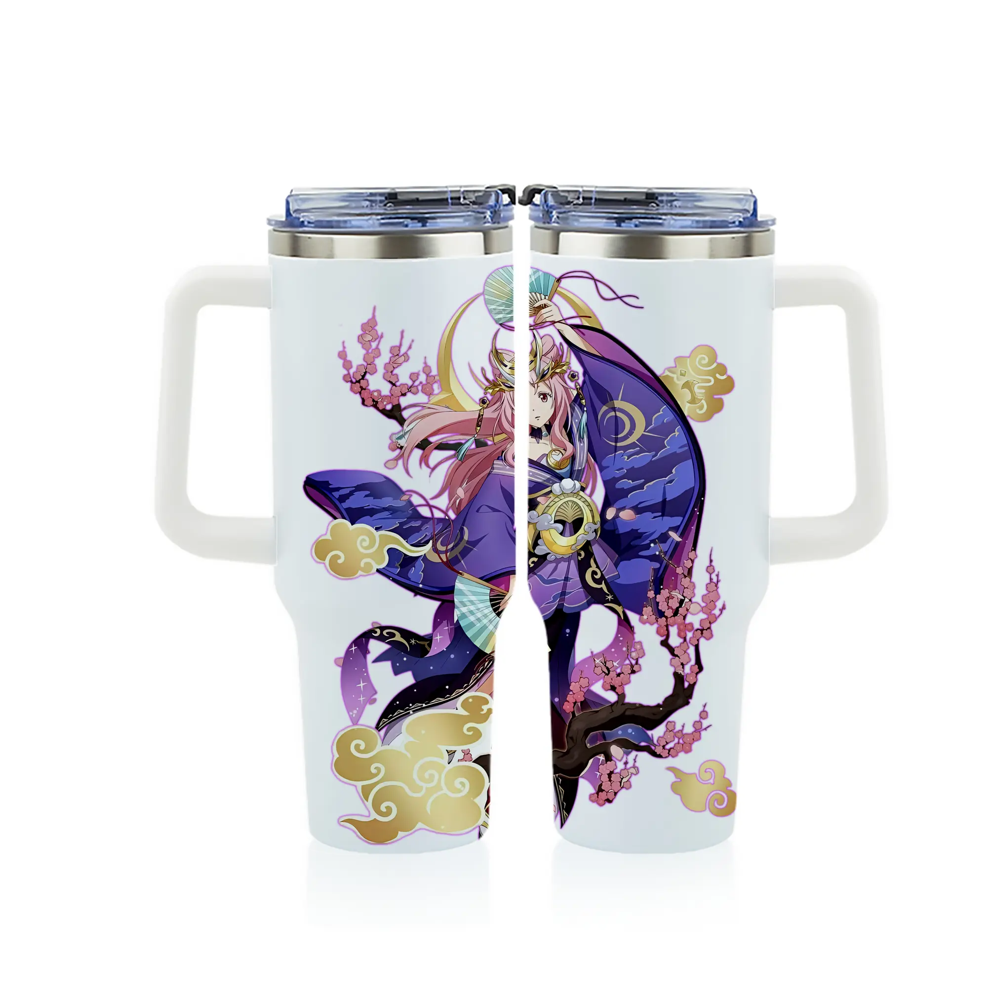 転生したらスライムだった件 グッズ,シュナ - 1200mL フルプリント車用タンブラー ・ 304ステンレス 内側 ・ 201ステンレス 外側 ・ 保温 保冷 ・ 通勤 ドライブ アウトドア用