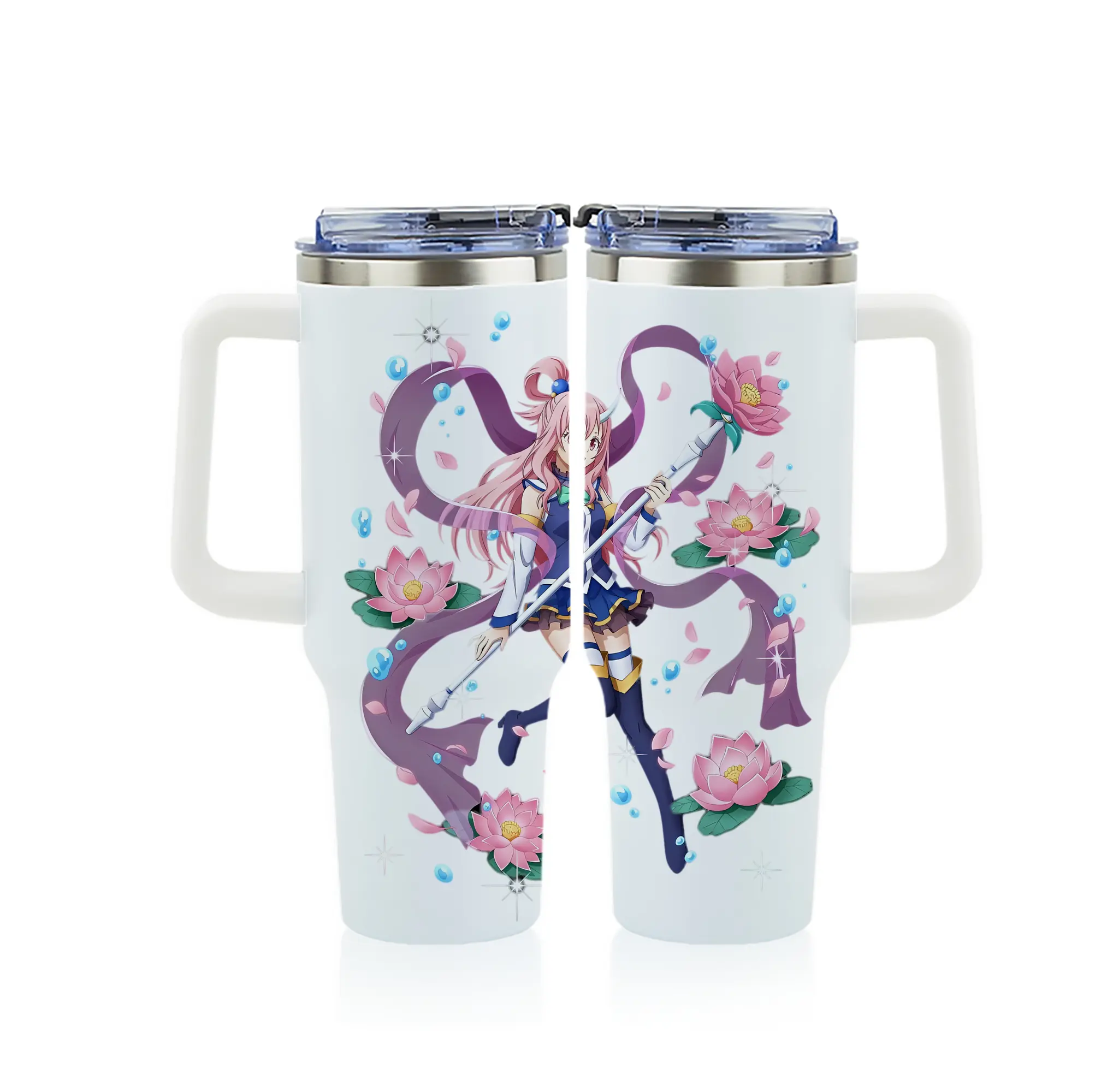 転生したらスライムだった件 グッズ,シュナ - 1200mL フルプリント車用タンブラー ・ 304ステンレス 内側 ・ 201ステンレス 外側 ・ 保温 保冷 ・ 通勤 ドライブ アウトドア用