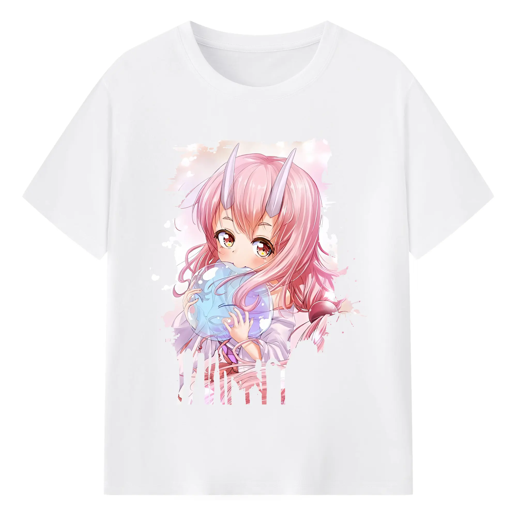 転生したらスライムだった件 グッズ,シュナ - 綿100％ 半袖Tシャツ ・ フロントプリント ・ 快適 通気性 ・ 日常使い 散歩 スポーツ用