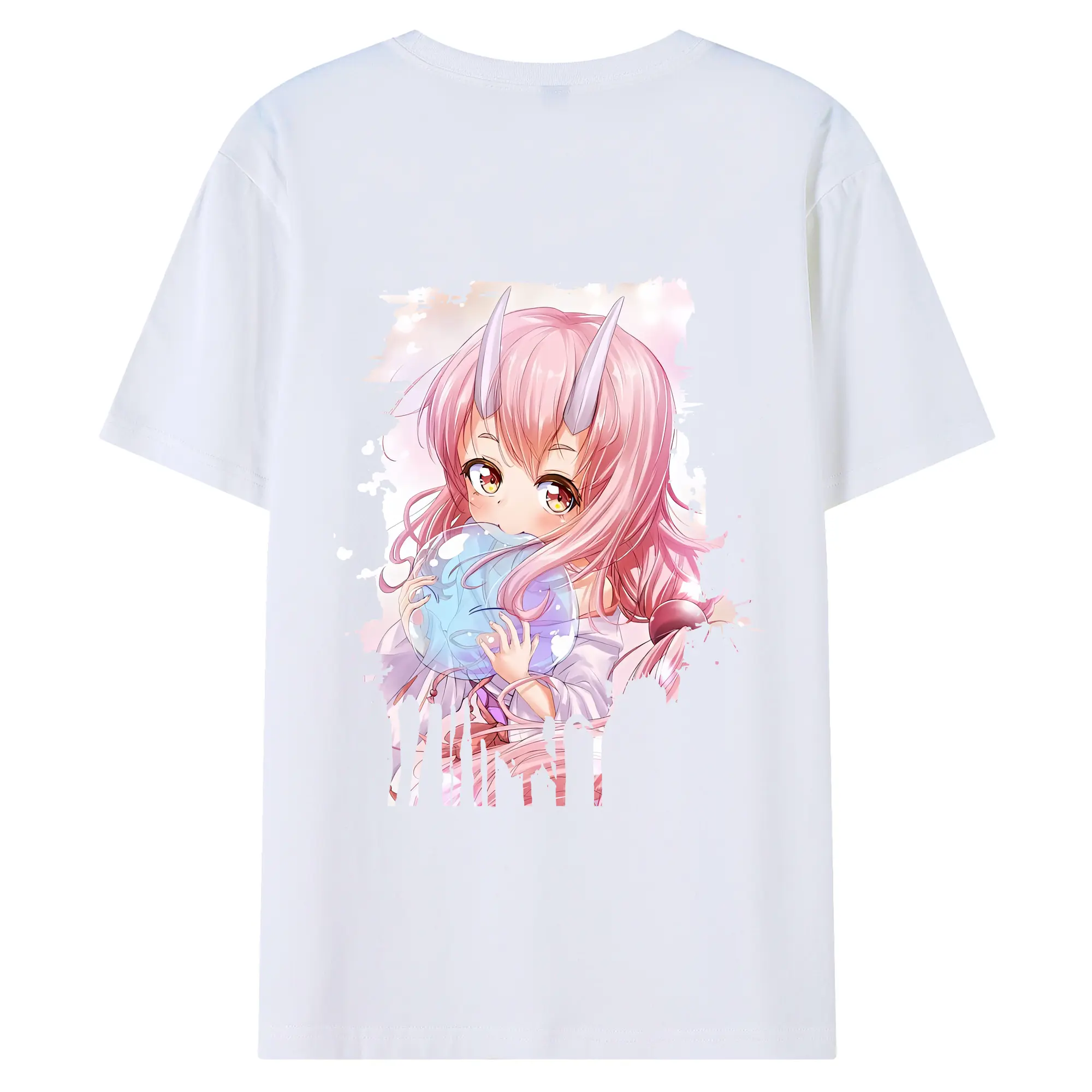 転生したらスライムだった件 グッズ,シュナ - 綿100％ 半袖Tシャツ ・ バックプリント ・ 快適 通気性 ・ 日常使い 散歩 スポーツ用
