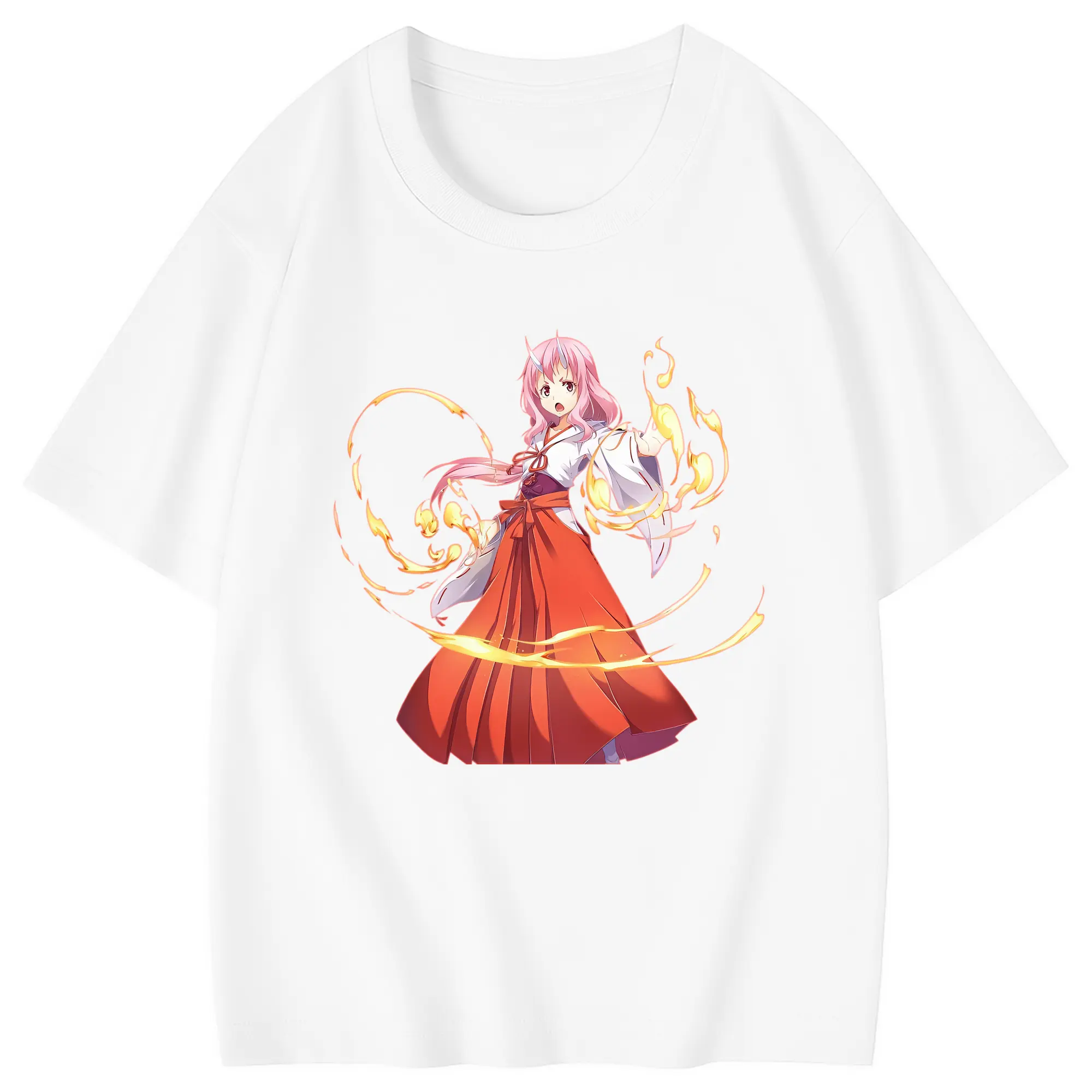 転生したらスライムだった件 グッズ,シュナ - 綿100％ キッズTシャツ ・ フロントプリント ・ 快適 通気性 ・ スポーツ カジュアル 散歩用