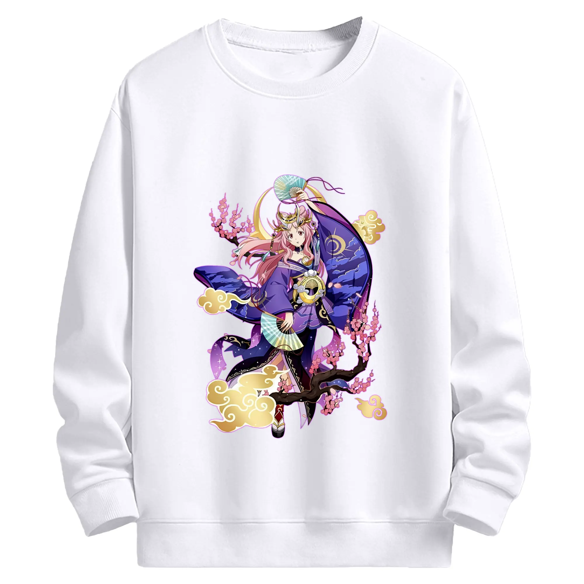 転生したらスライムだった件 グッズ,シュナ - 高品質 クルーネック スウェット ・ コットン59％ ポリエステル41％ ・ ユニセックス 長袖 トレーナー ・ カジュアル デイリー スポーツ 散歩用