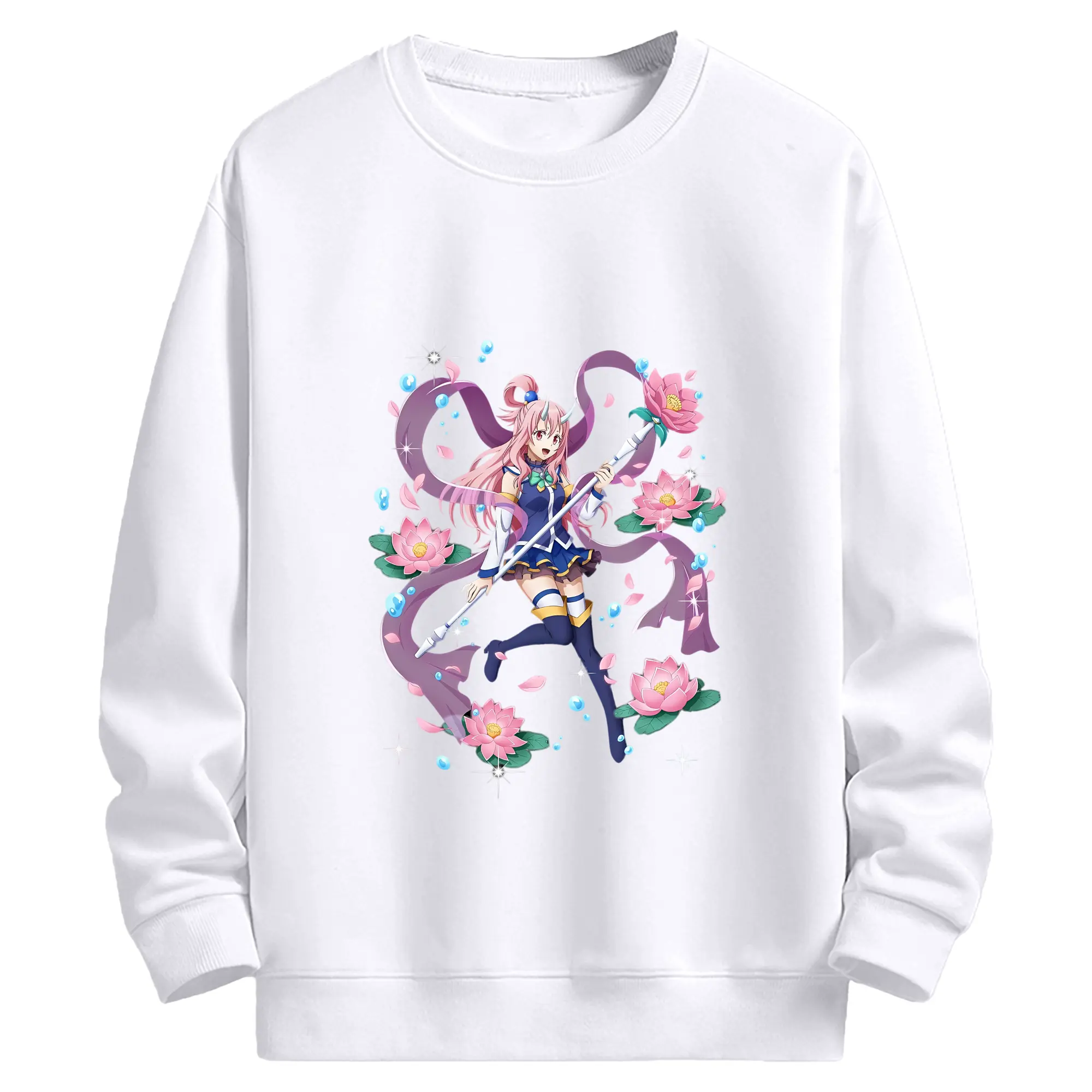 転生したらスライムだった件 グッズ,シュナ - 高品質 クルーネック スウェット ・ コットン59％ ポリエステル41％ ・ ユニセックス 長袖 トレーナー ・ カジュアル デイリー スポーツ 散歩用